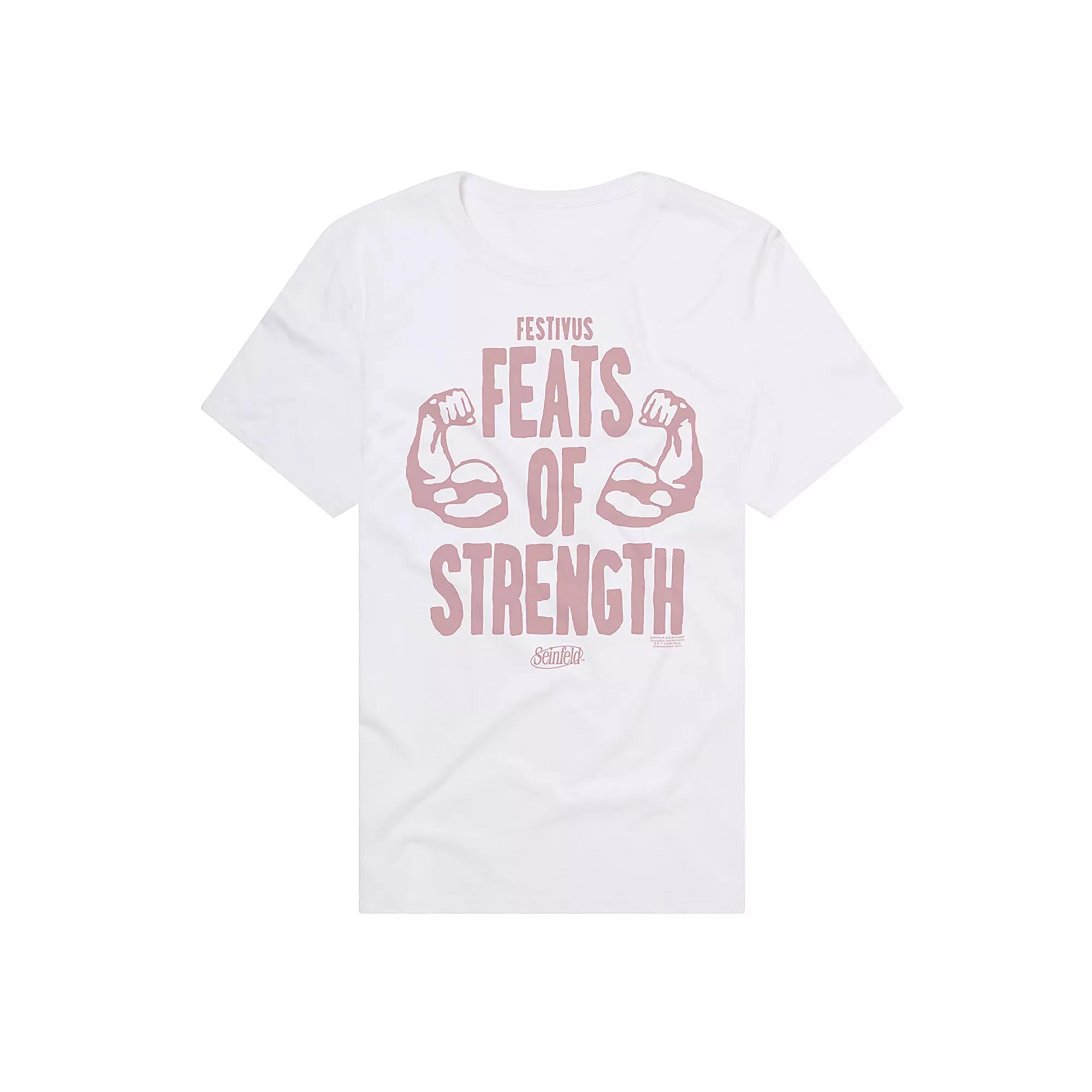 Men's Seinfeld Festivus Feats of Strength Graphic Tee, Size: Small, White Product Image