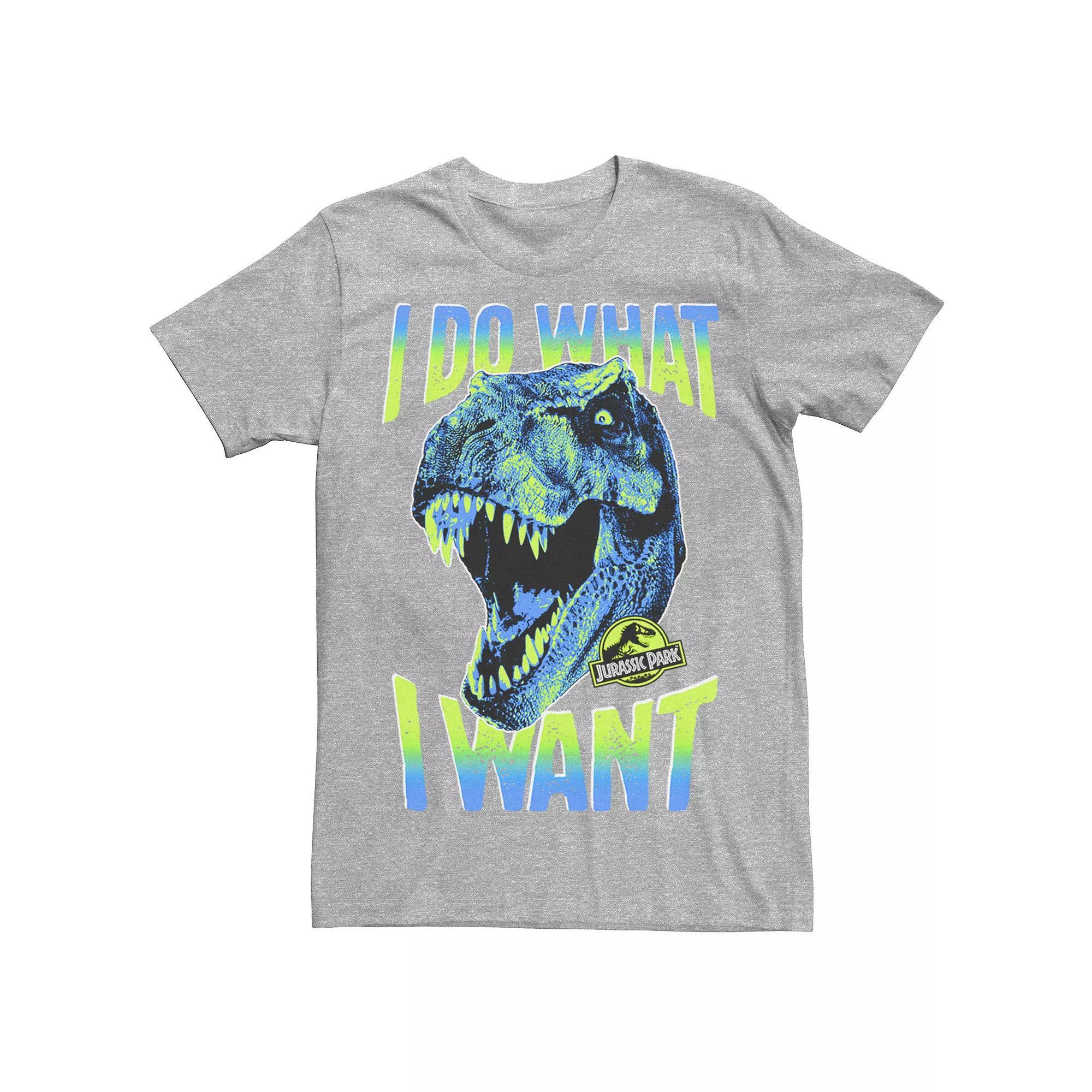 Men's Jurassic Park T-Rex I Do What I Want Tee, Size: XL, Grey Product Image
