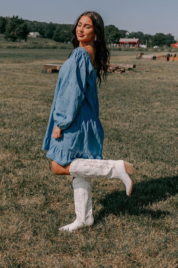 Easy To Style Chambray Mini Dress Product Image