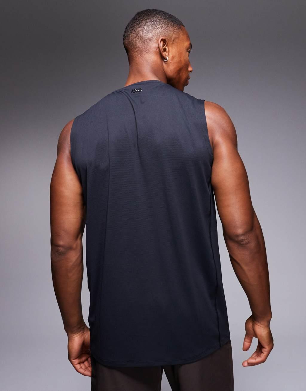 4505 Icon training sleeveless tank top with quick dry 2 pack in black and charcoal  Product Image