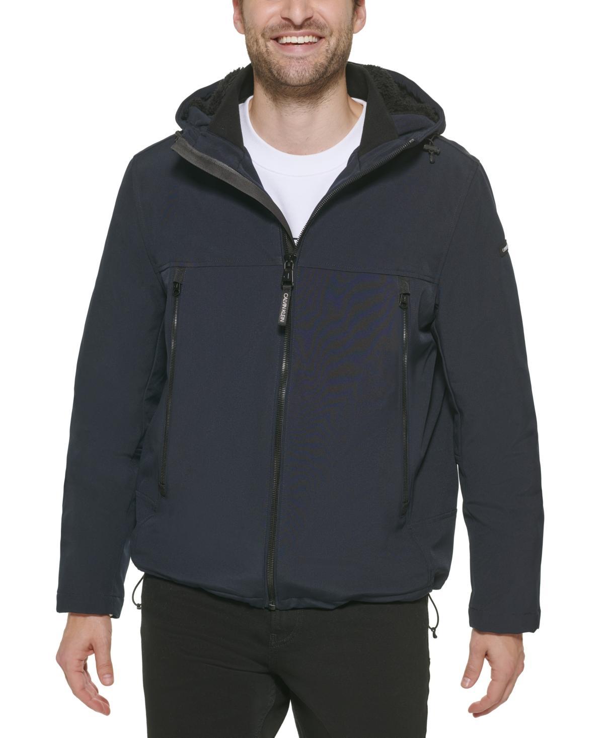Calvin Klein Mens Sherpa Lined Infinite Stretch Soft Shell Jacket Product Image