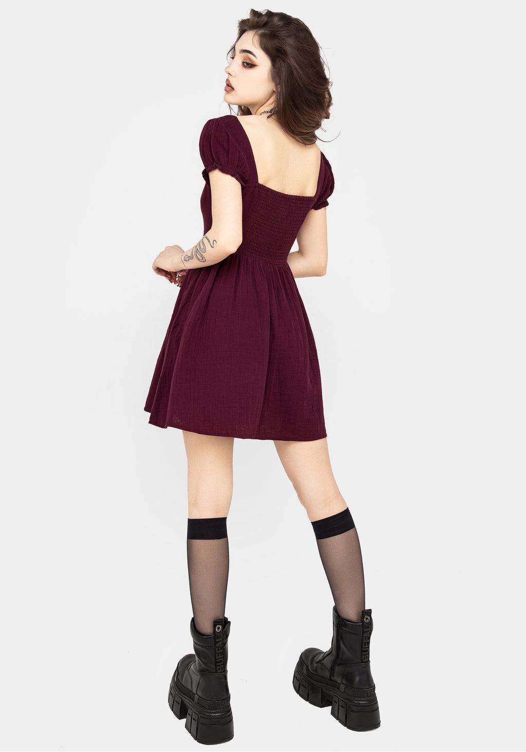 Frances Embroidered Cotton Mini Dress Product Image