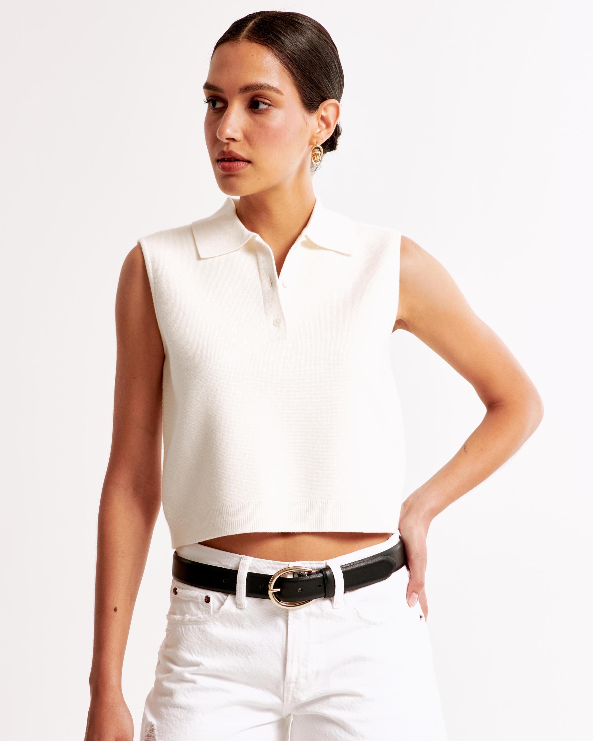LuxeLoft Sleeveless Notch-Neck Top Product Image