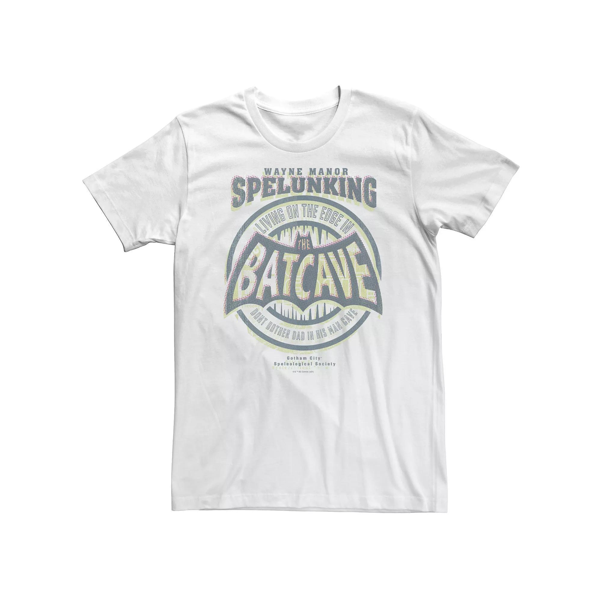 Big & Tall DC Comics Batman Spelunking Don't Bother Dad Tee, Men's, Size: XXL Tall, White Product Image