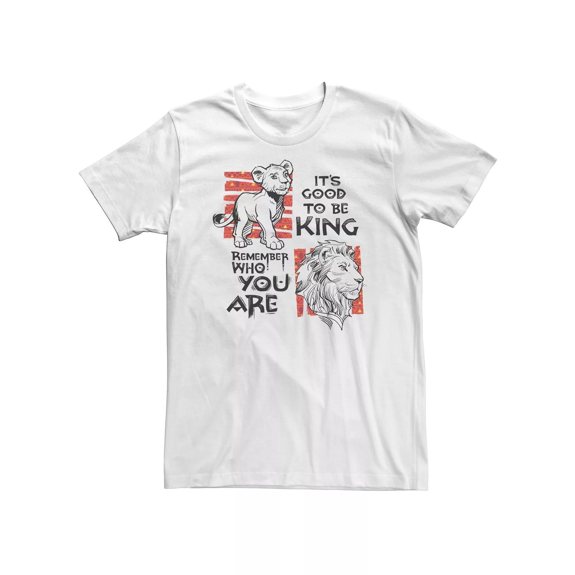 Big & Tall Disney The Lion King Live Action Simba Mufasa Quotes Poster Tee, Men's, Size: 3XL, White Product Image