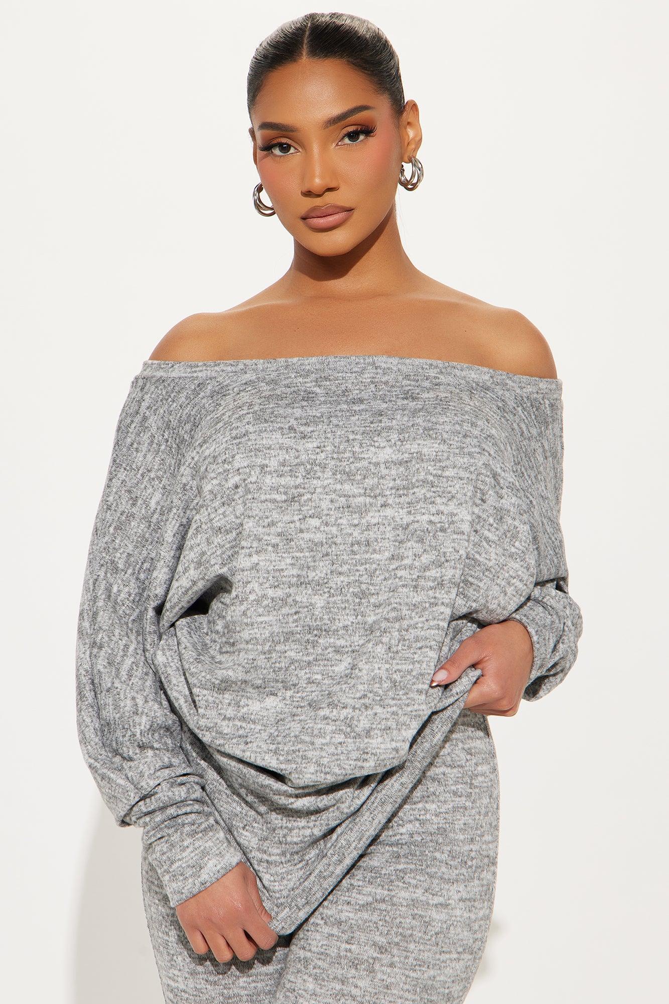 Cassandra Cozy Legging Set - Grey Female Product Image