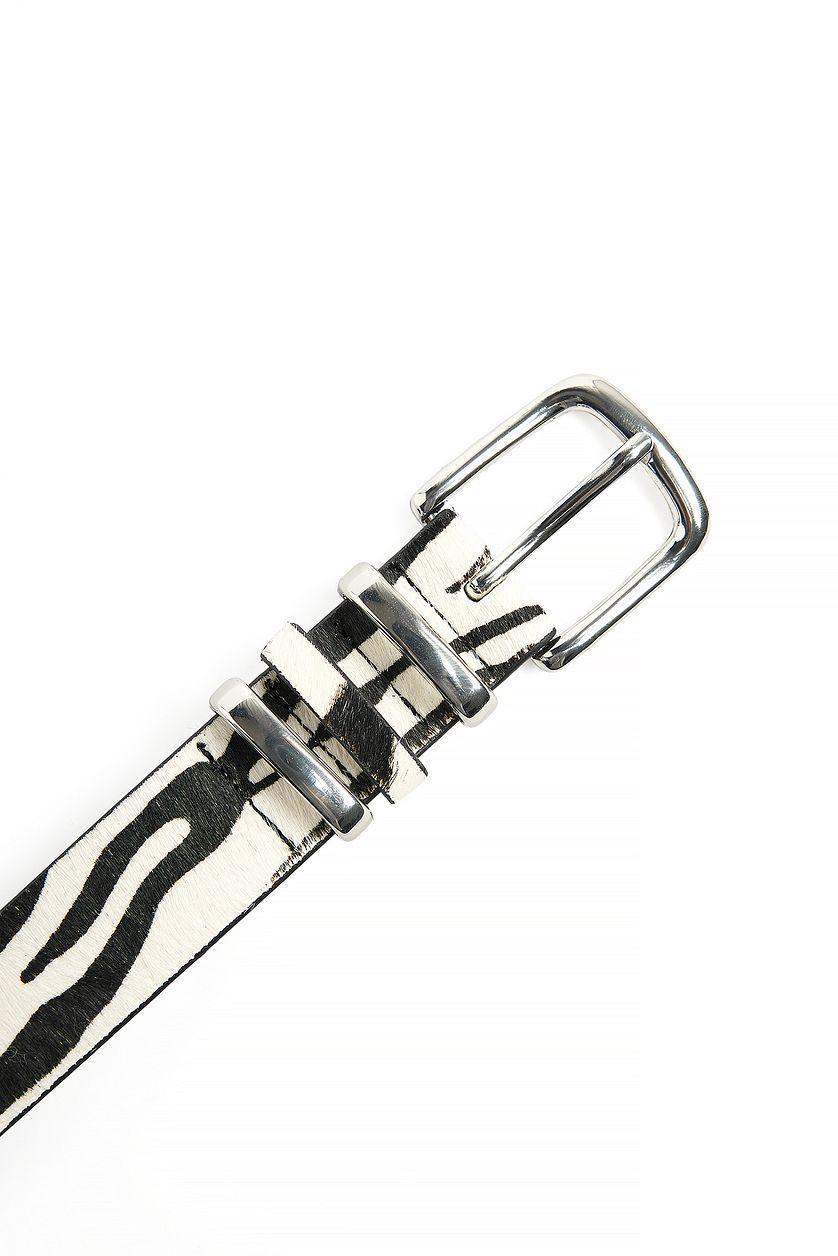 Squared Buckle Leather Belt Product Image
