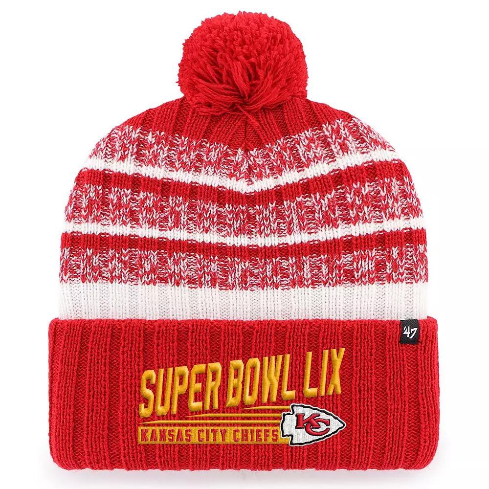 Men's '47 Red Kansas City Chiefs Super Bowl LIX Tavern Cuffed Knit Hat with Pom Product Image