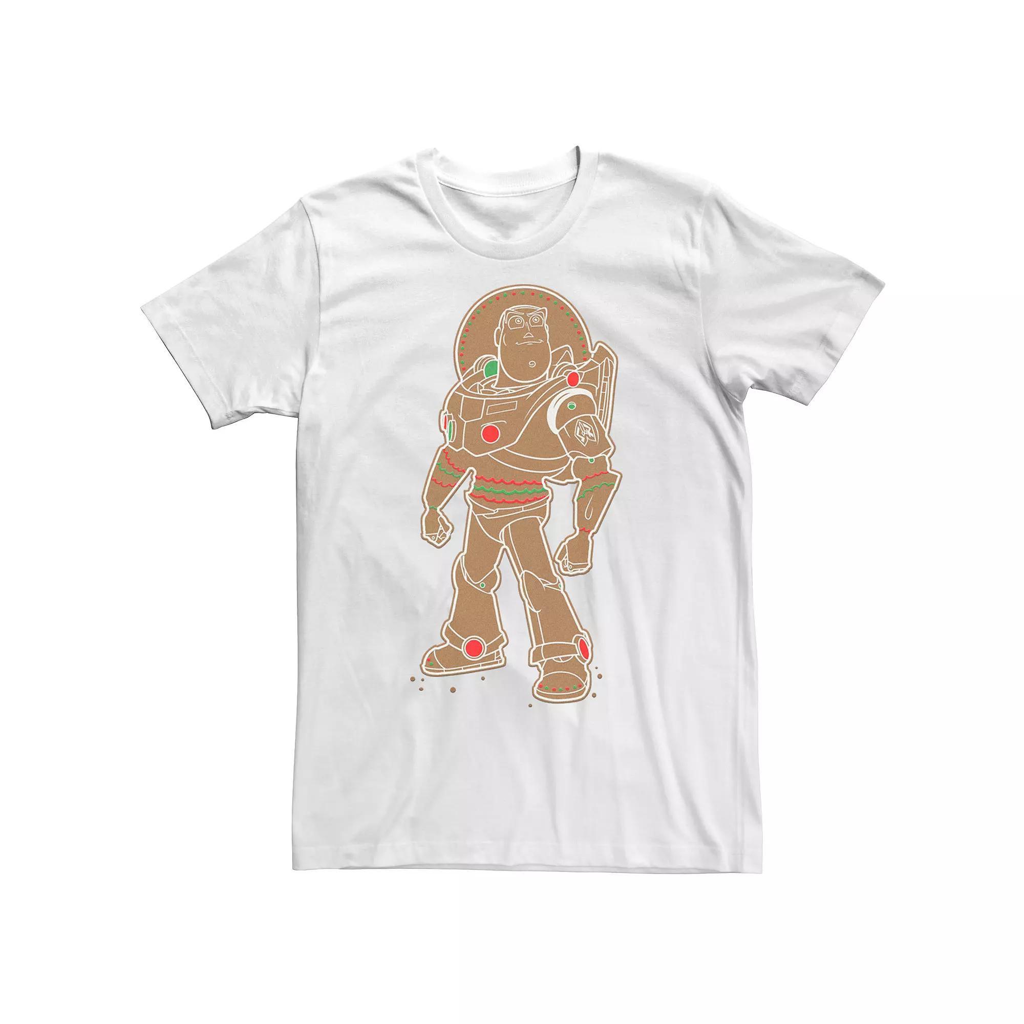 Disney / Pixar's Toy Story Buzz Lightyear Men's Christmas Cookie Tee, Size: Small, White Product Image