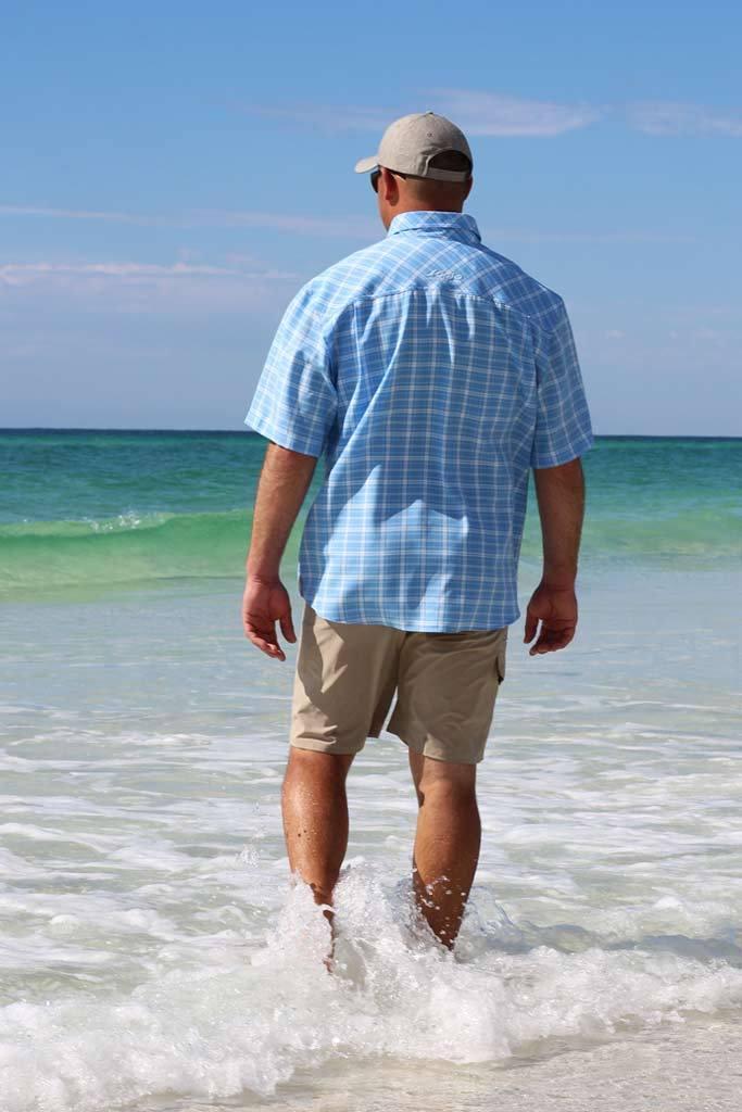 Mojo Sportswear Company Coastal Plaid Short Sleeve Men's Fishing Shirt Product Image