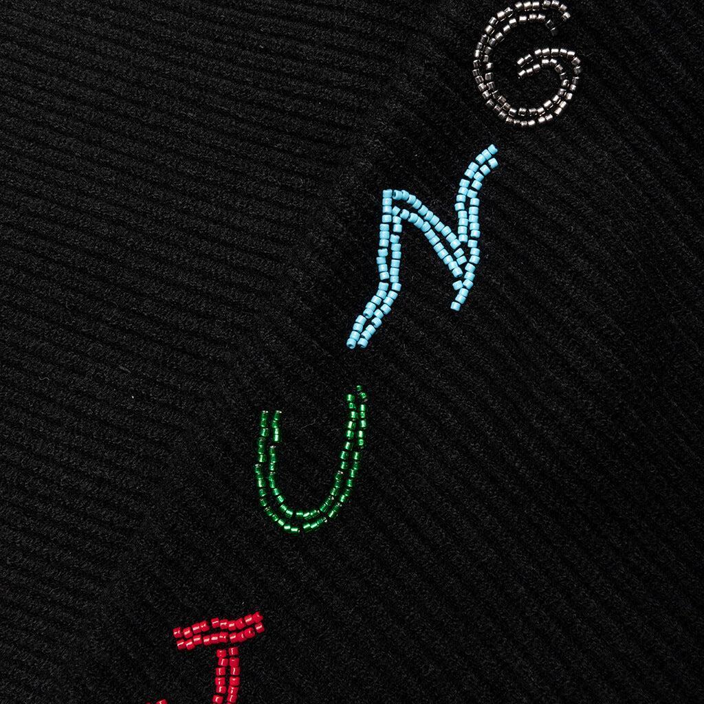 Slow Down Beaded Knit Sweater - Black Male Product Image