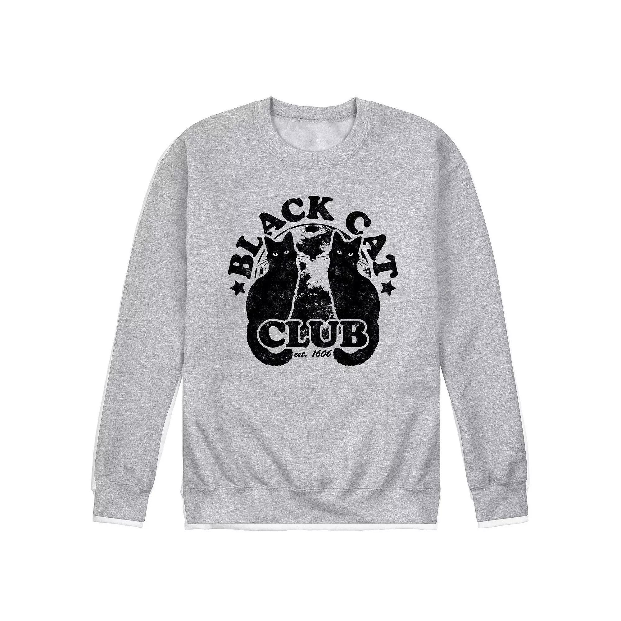 Mens Black Cat Club Fleece Sweatshirt Product Image