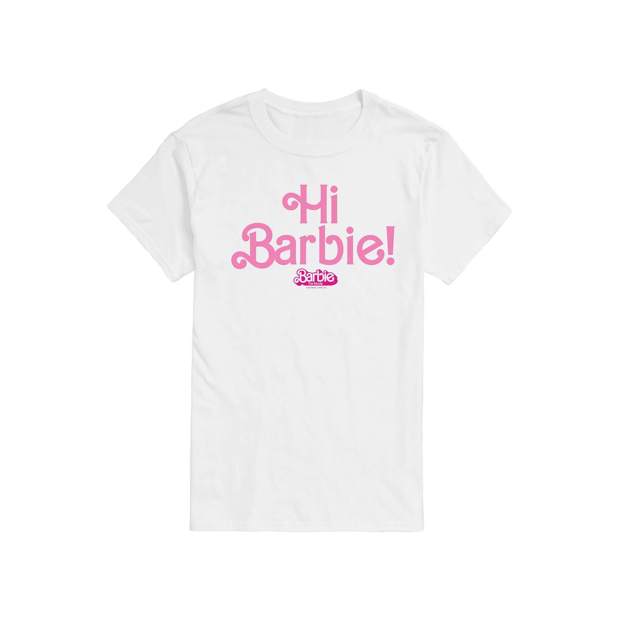 Big & Tall Barbie The Movie Hi Barbie Graphic Tee, Mens Blue Product Image