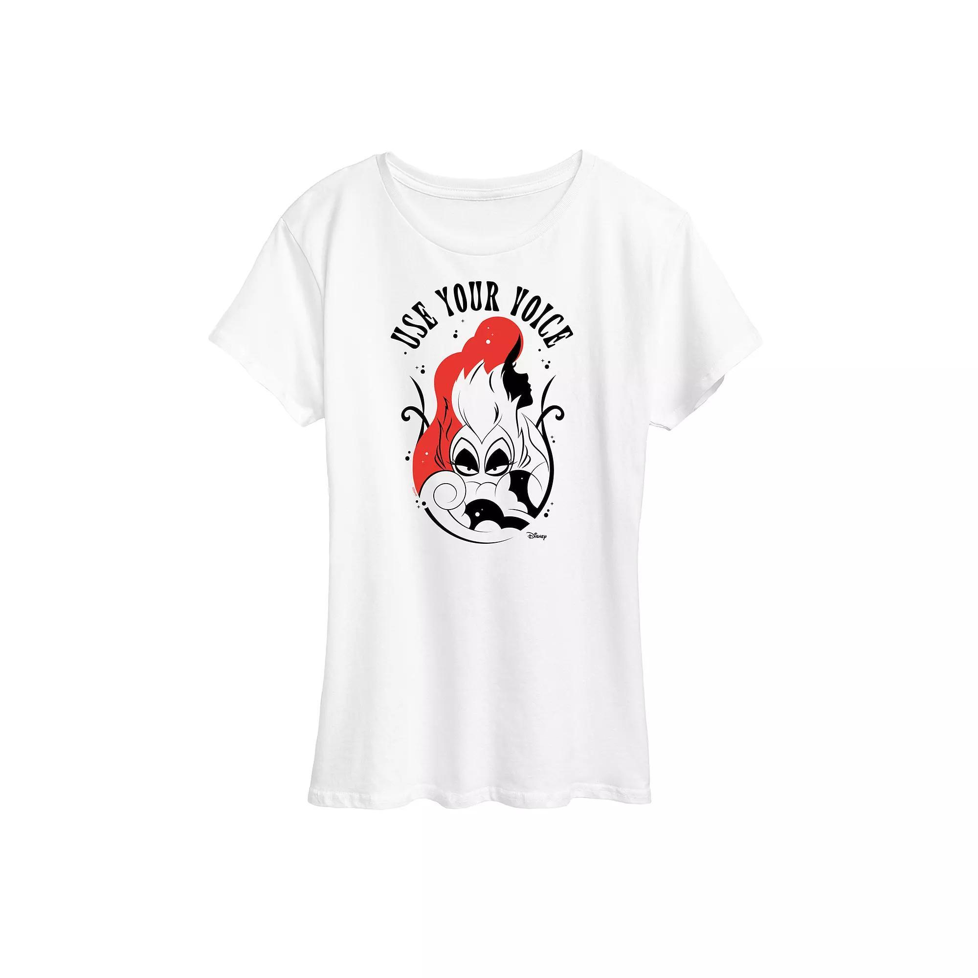Disneys The Little Mermaid Womens Use Your Voice Graphic Tee Product Image