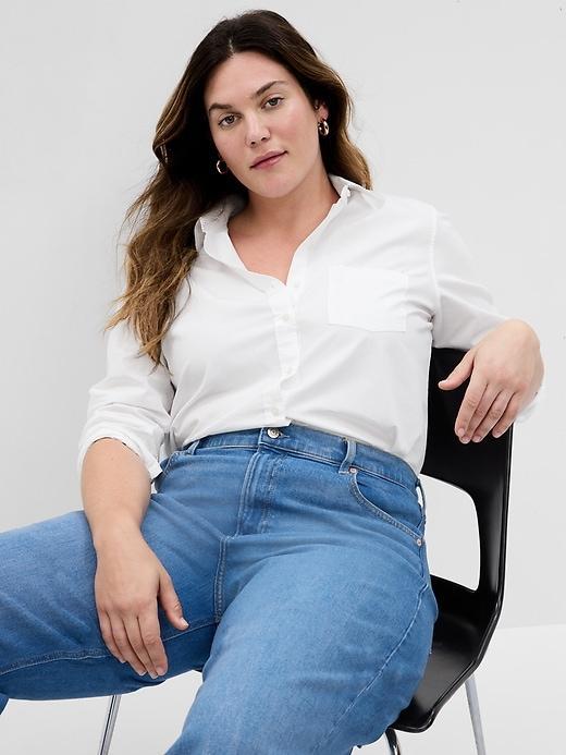 Sheer Lace Classic Shirt Product Image