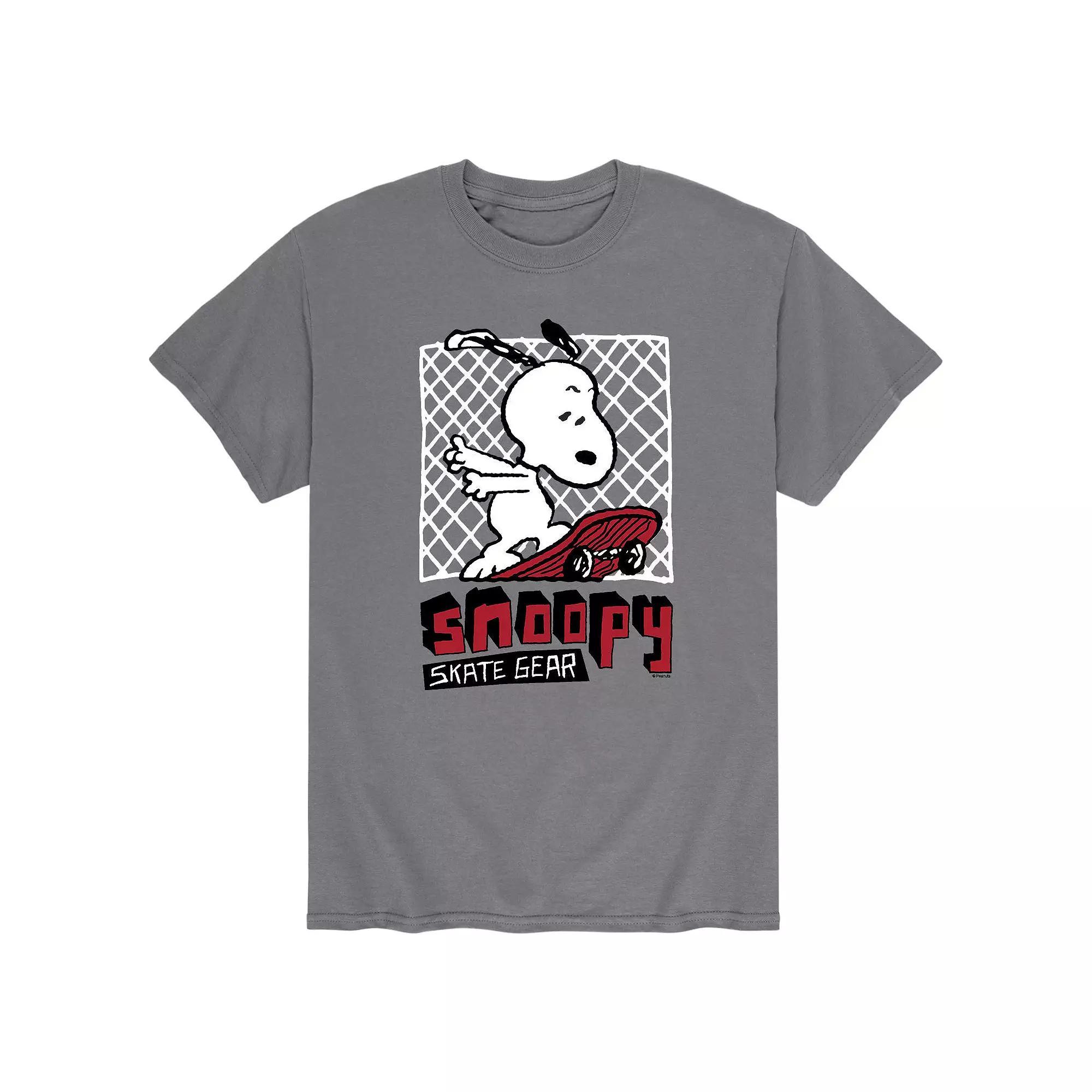 Mens Peanuts Skate Gear Tee Grey Product Image