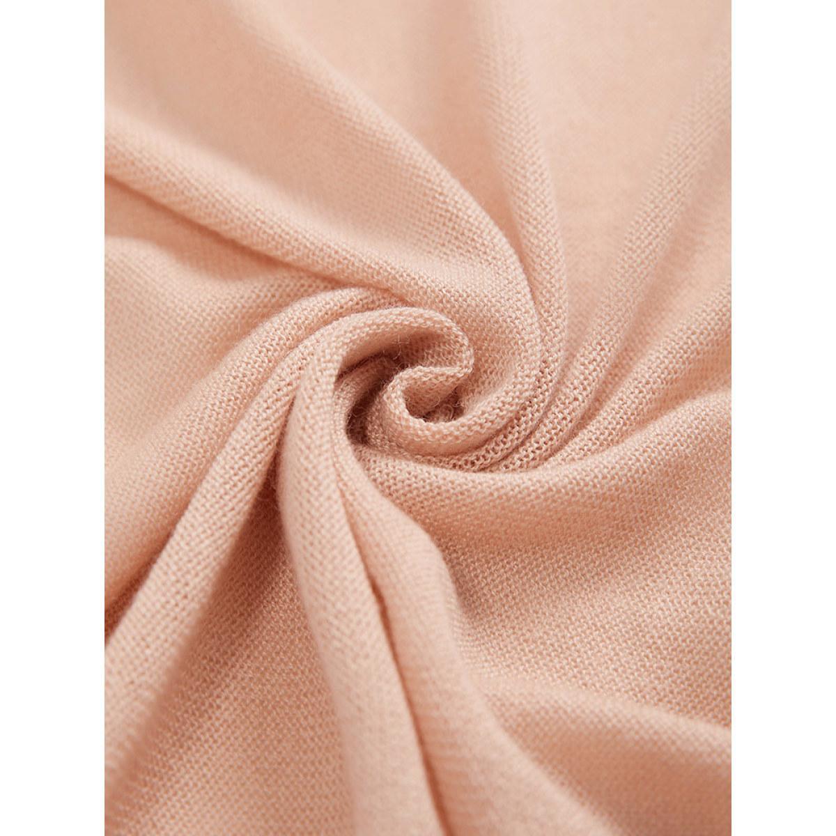 Plus Size Supersoft Essentials Geometric Eyelet Patchwork Arc Collar Cardigan Crepe Women Casual Loose Long Sleeve Dailywear Cardigans BloomChic 26/4X Product Image