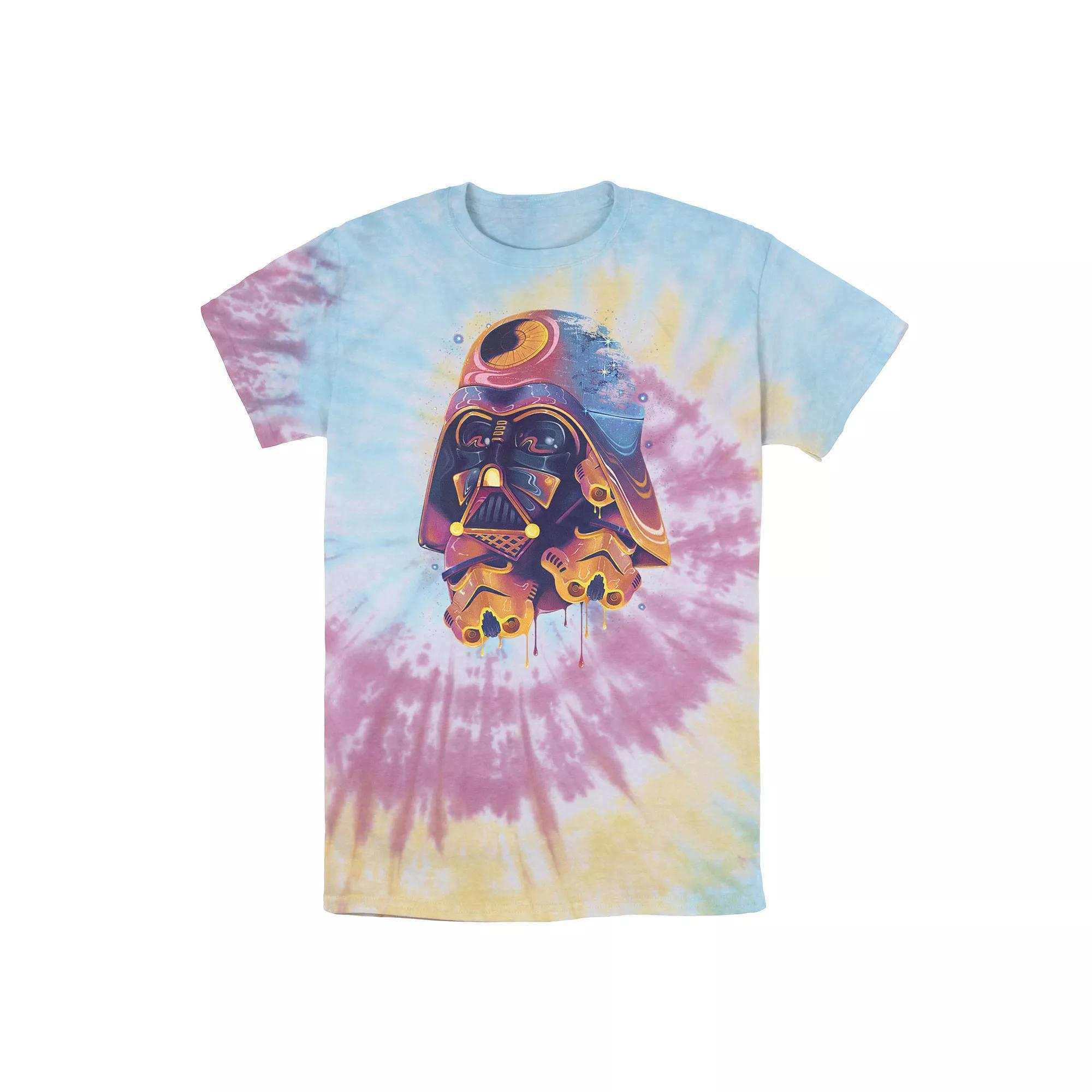 Men's Star Wars Colorful Melted Vader Collage Wash Tee, Size: Medium, Black Product Image