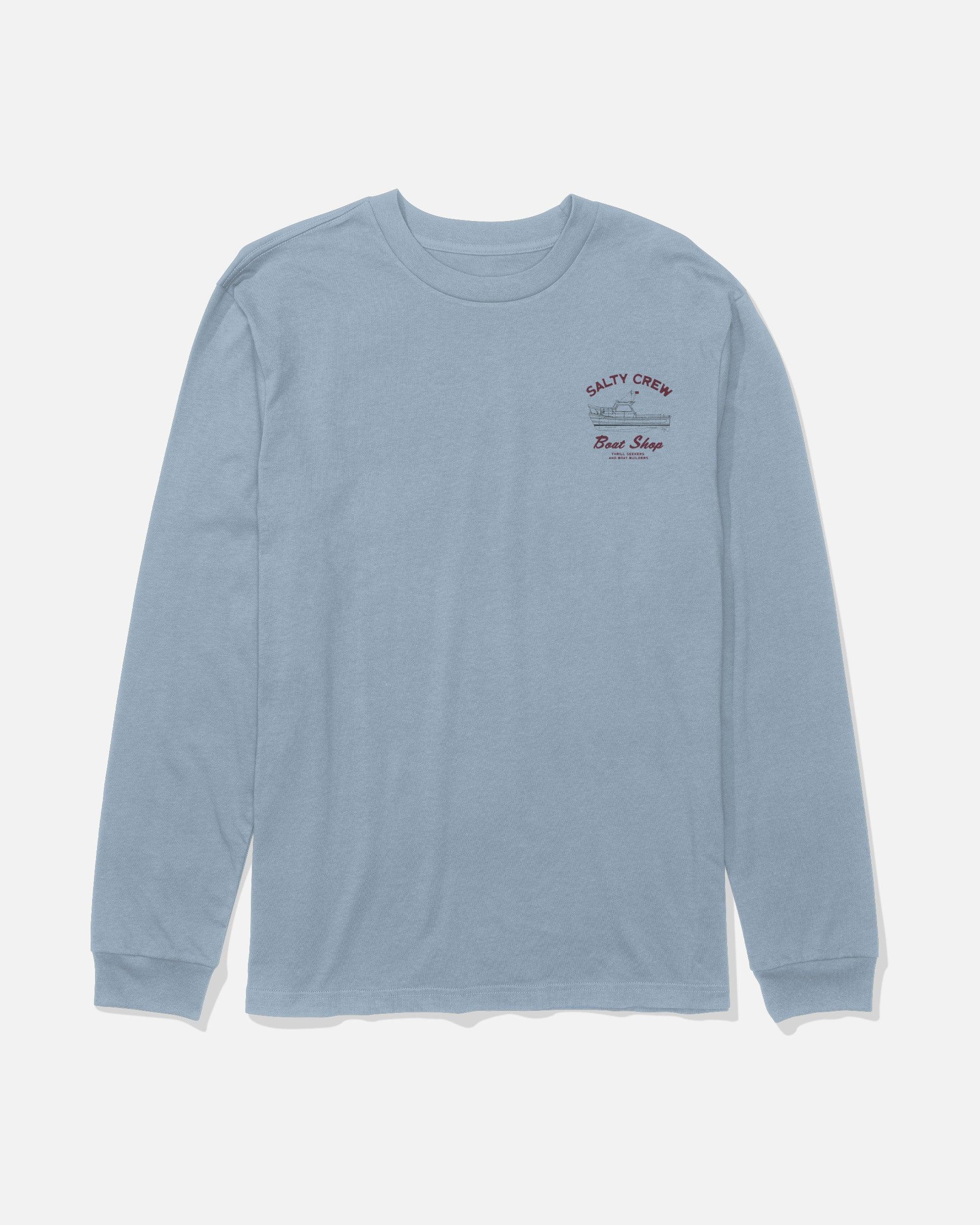 Boat Shop Long Sleeve Tee - Blue Fog Male Product Image