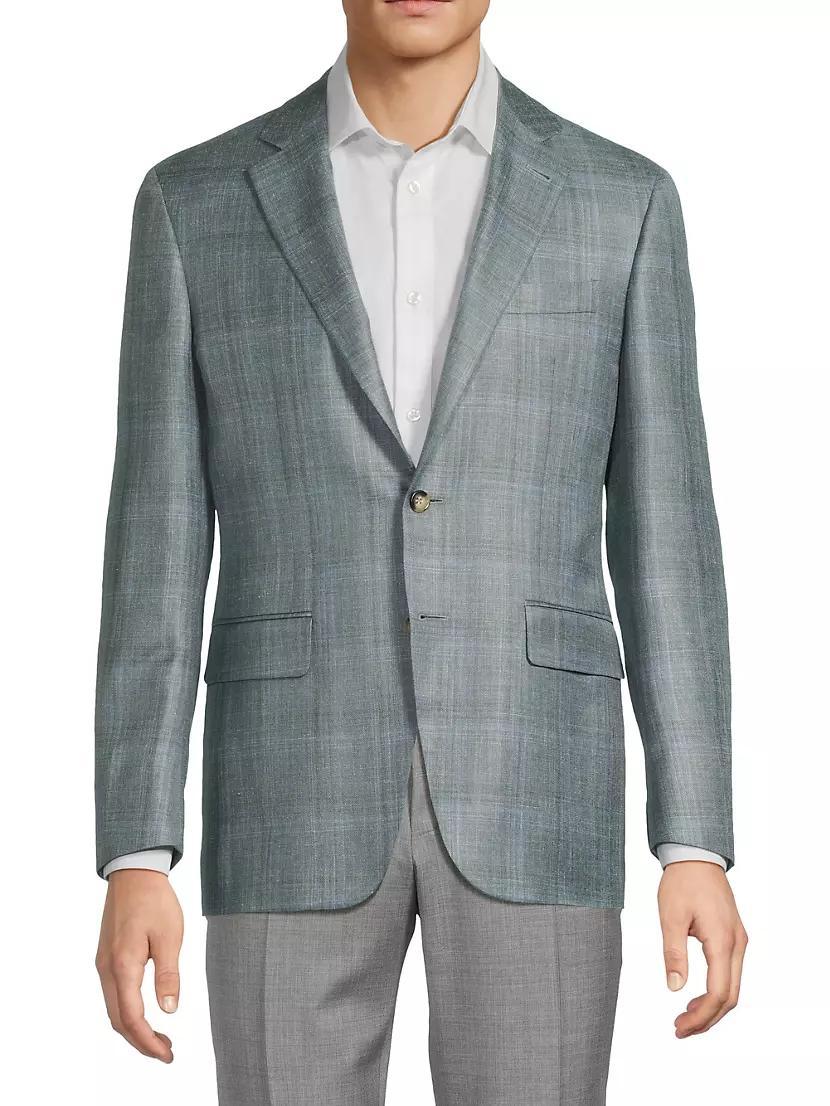 Plaid Wool-Silk-Linen Sport Coat Product Image
