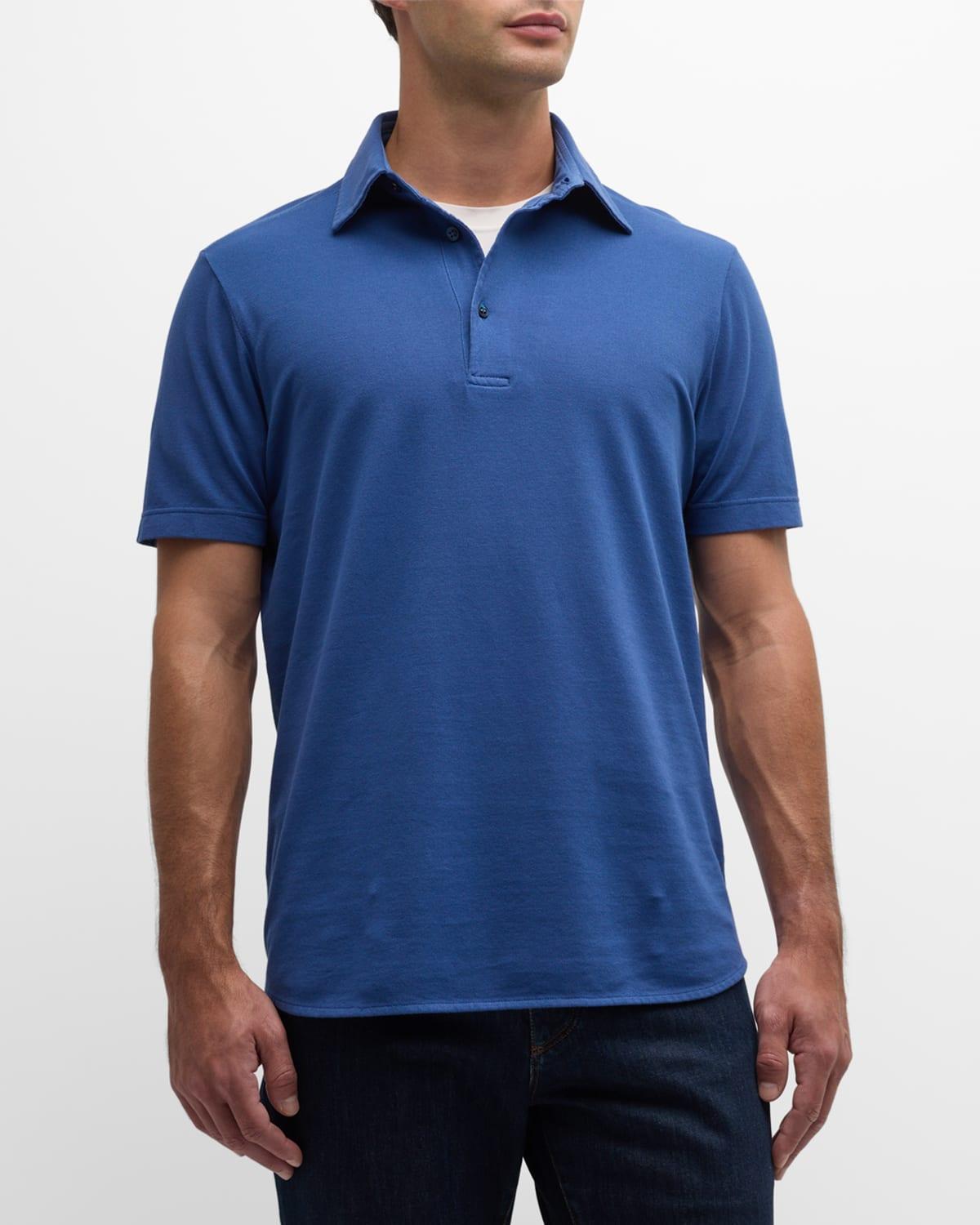 Mens Cotton Pique Polo Shirt Product Image