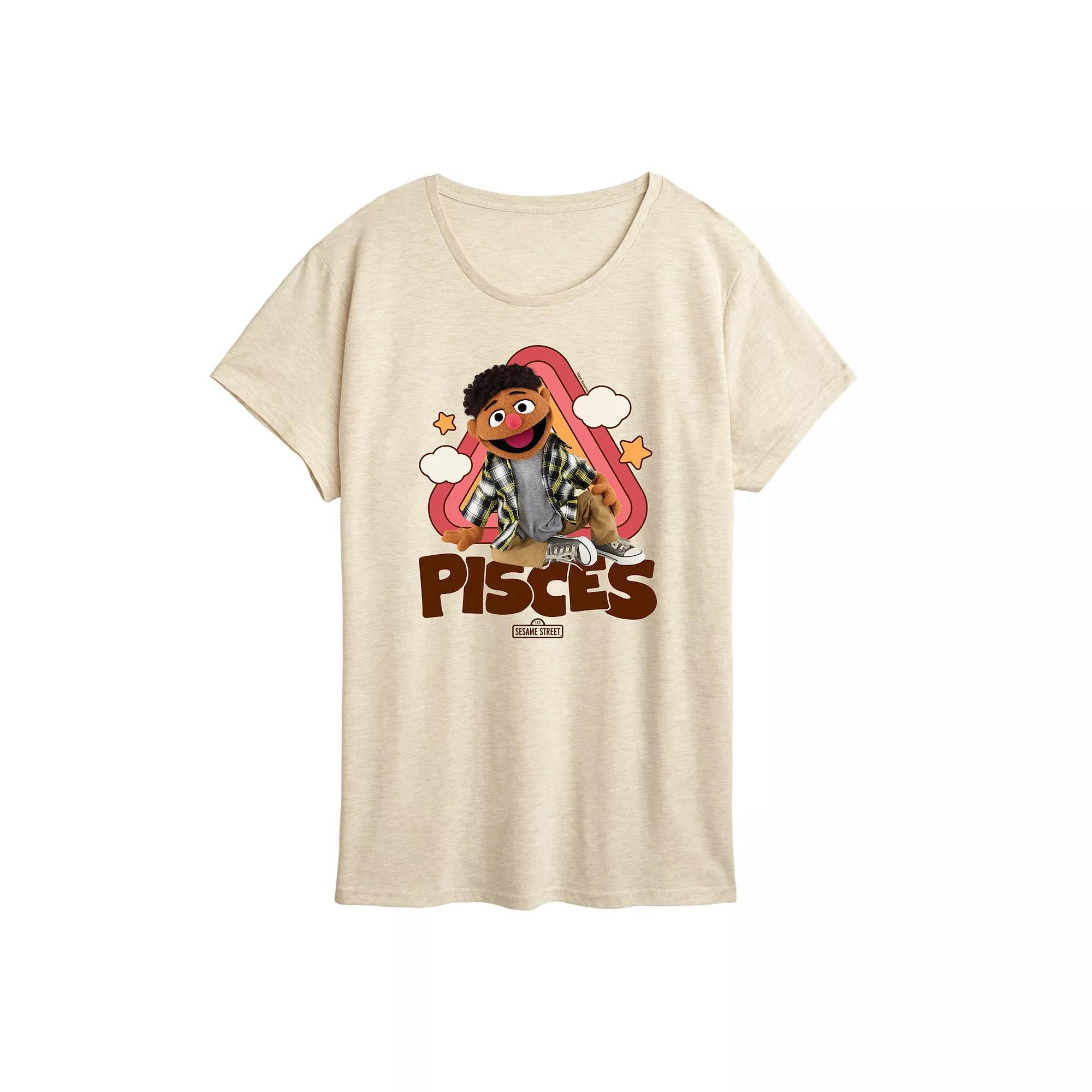 Womens Sesame Street Pisces Tamir Graphic Tee Product Image