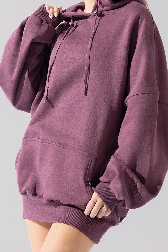 Long Cloud Hoodie - Deep Plum Product Image