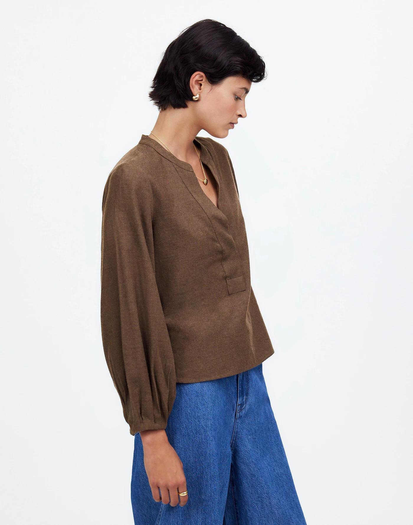 V-Neck Long-Sleeve Top Product Image