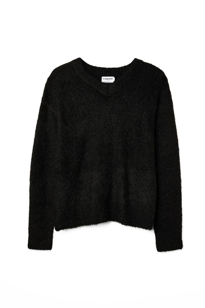 Alpaca Wool Blend V-neck Sweater Product Image