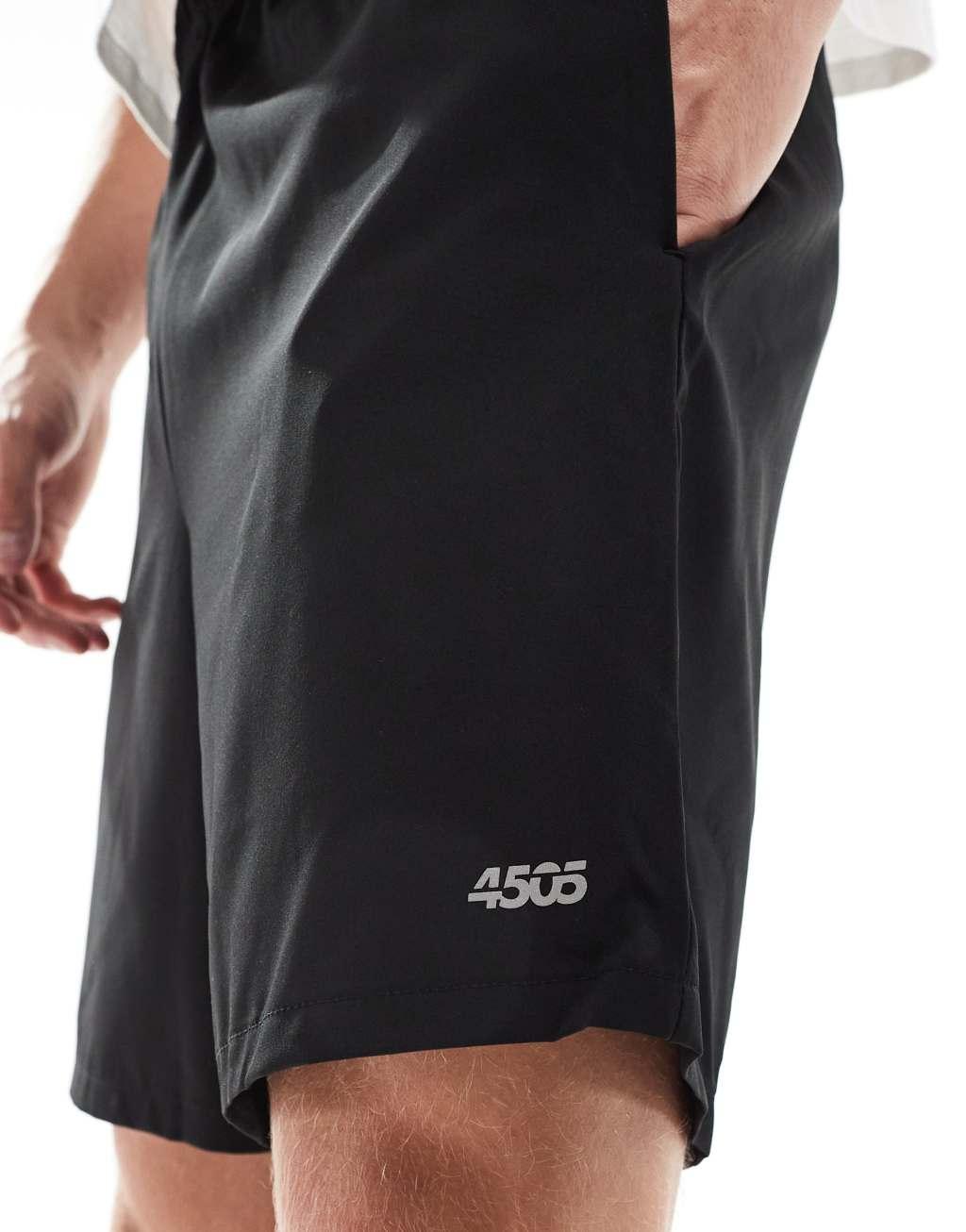 ASOS 4505 Icon 7 inch training shorts with quick dry 2 pack in black and charcoal Product Image