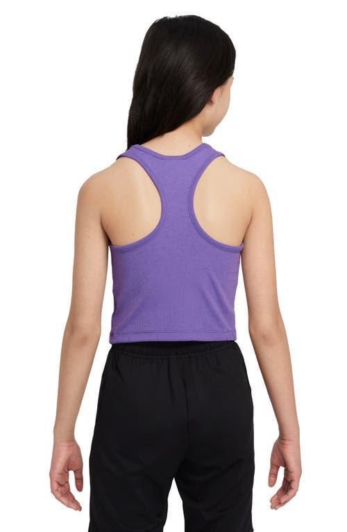 Nike Kids' Sportswear Rib Racerback Tank in Black Raspberry at Nordstrom Product Image