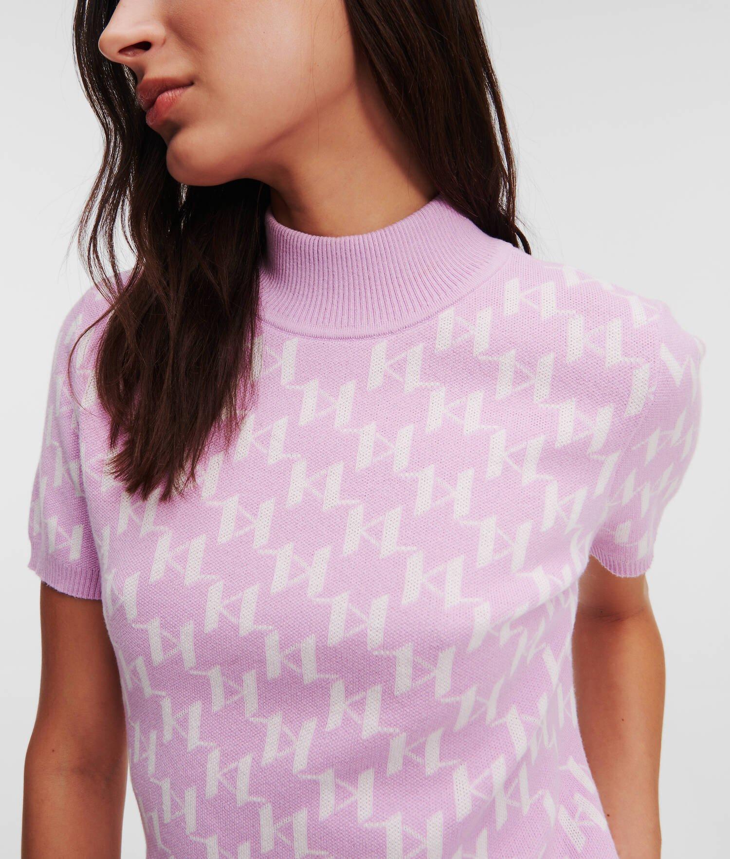 KL MONOGRAM MOCK-NECK SWEATER Product Image