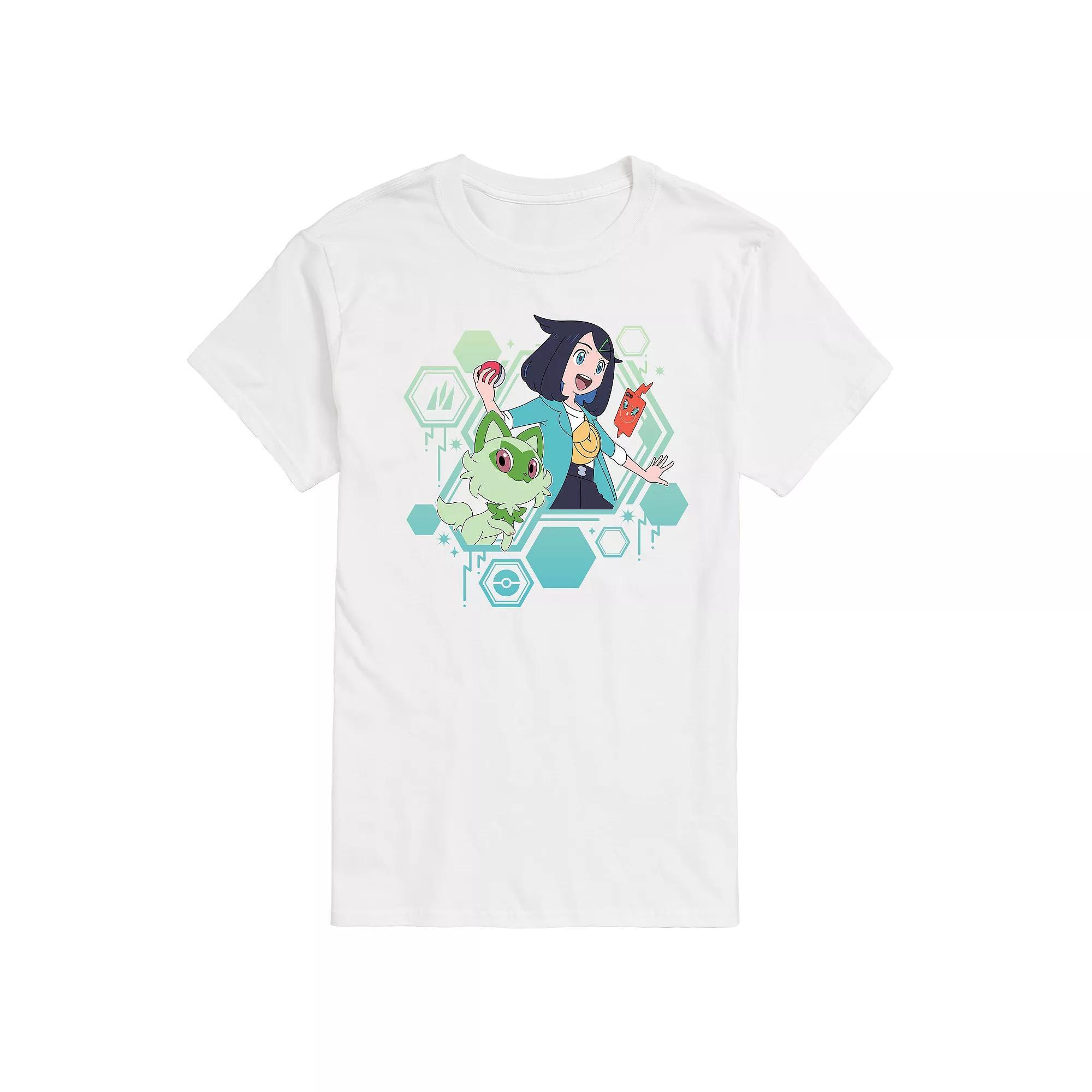 Mens Pokemon Liko And Sprigatito Graphic Tee Product Image
