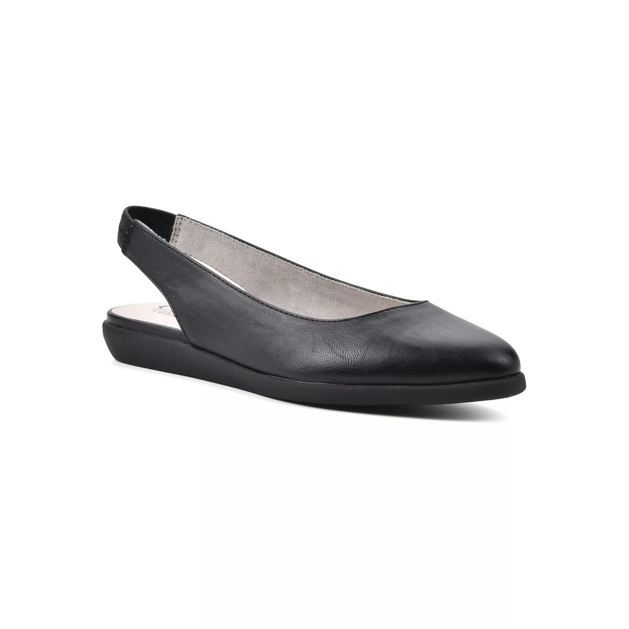 Cliffs by White Mountain Memory Women's Slingback Ballet Flats, Size: 8.5, White Smo Product Image