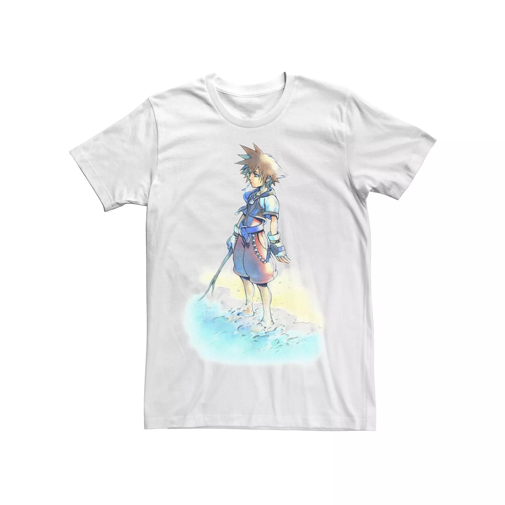 Men's Kingdom Hearts Beach Sora Poster Tee, Size: Medium, White Product Image