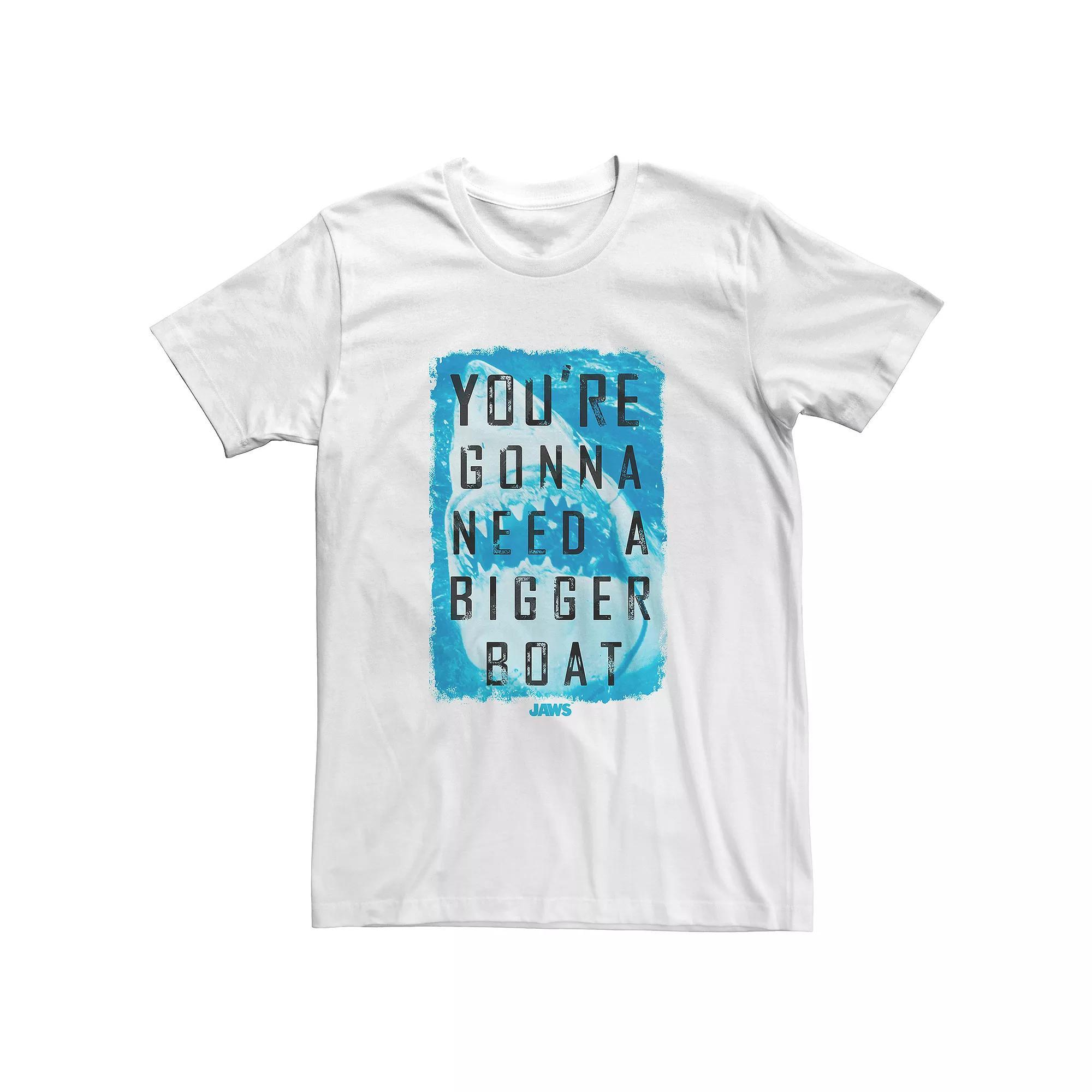 Men's Jaws "Bigger Boat" Tee, Size: XXL, White Product Image