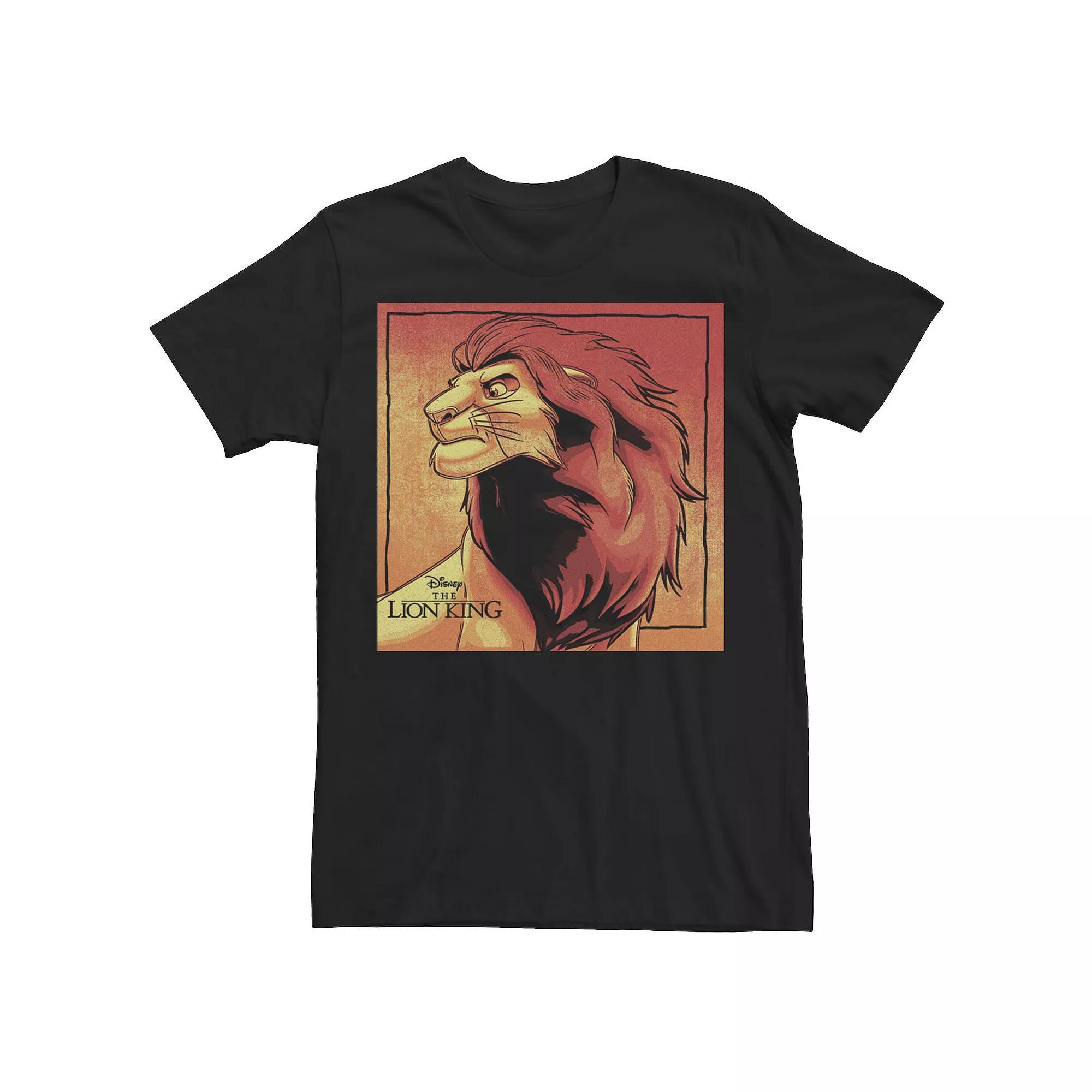 Disney's The Lion King Simba Men's Painted Portrait Logo Tee, Size: XXL, Black Product Image