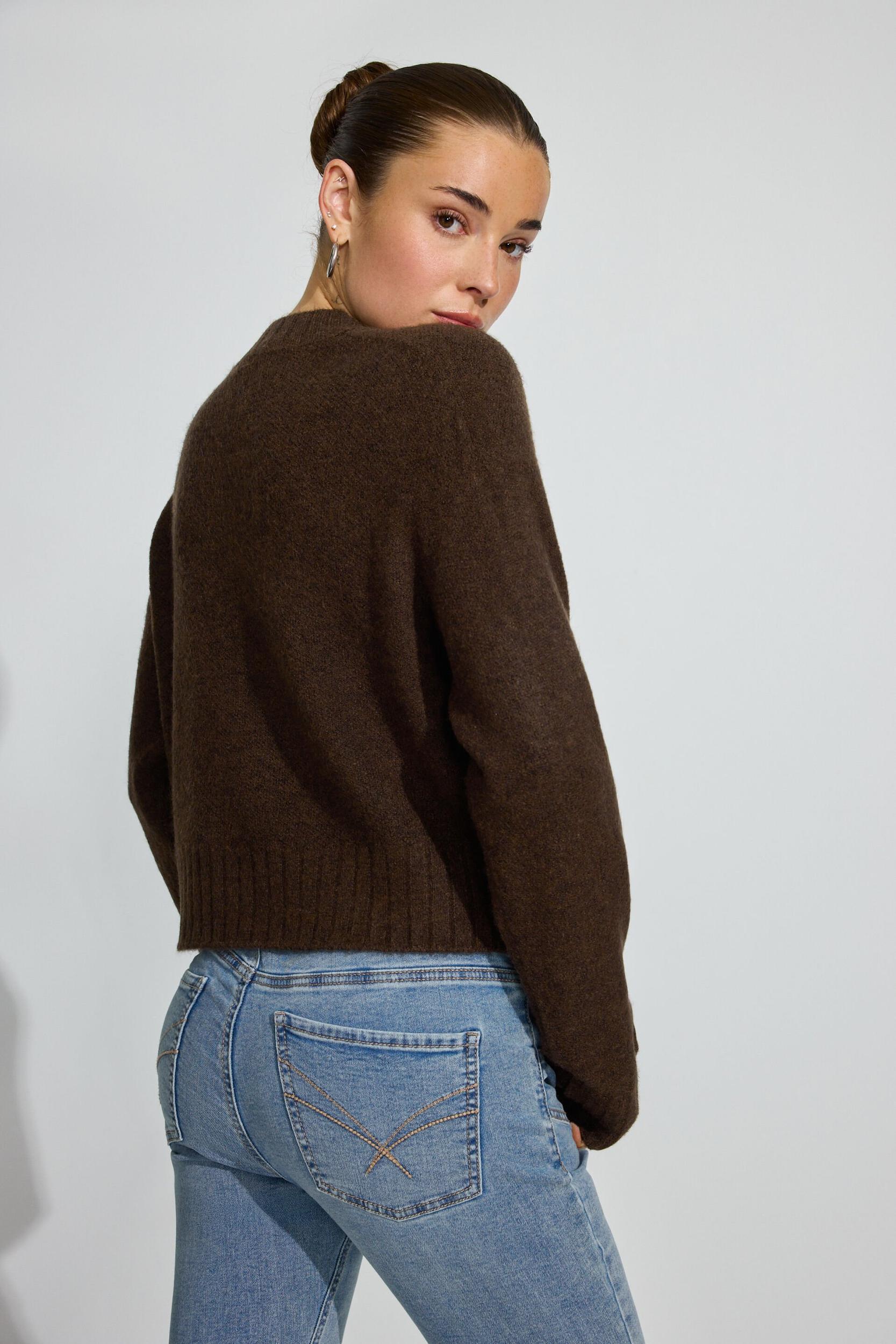 Serene Deep V-Neck Long Sleeve Top Product Image