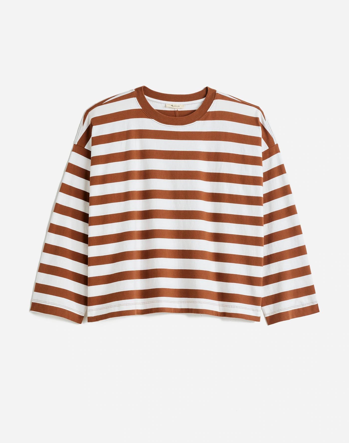 Oversized Long-Sleeve Crewneck Tee Product Image