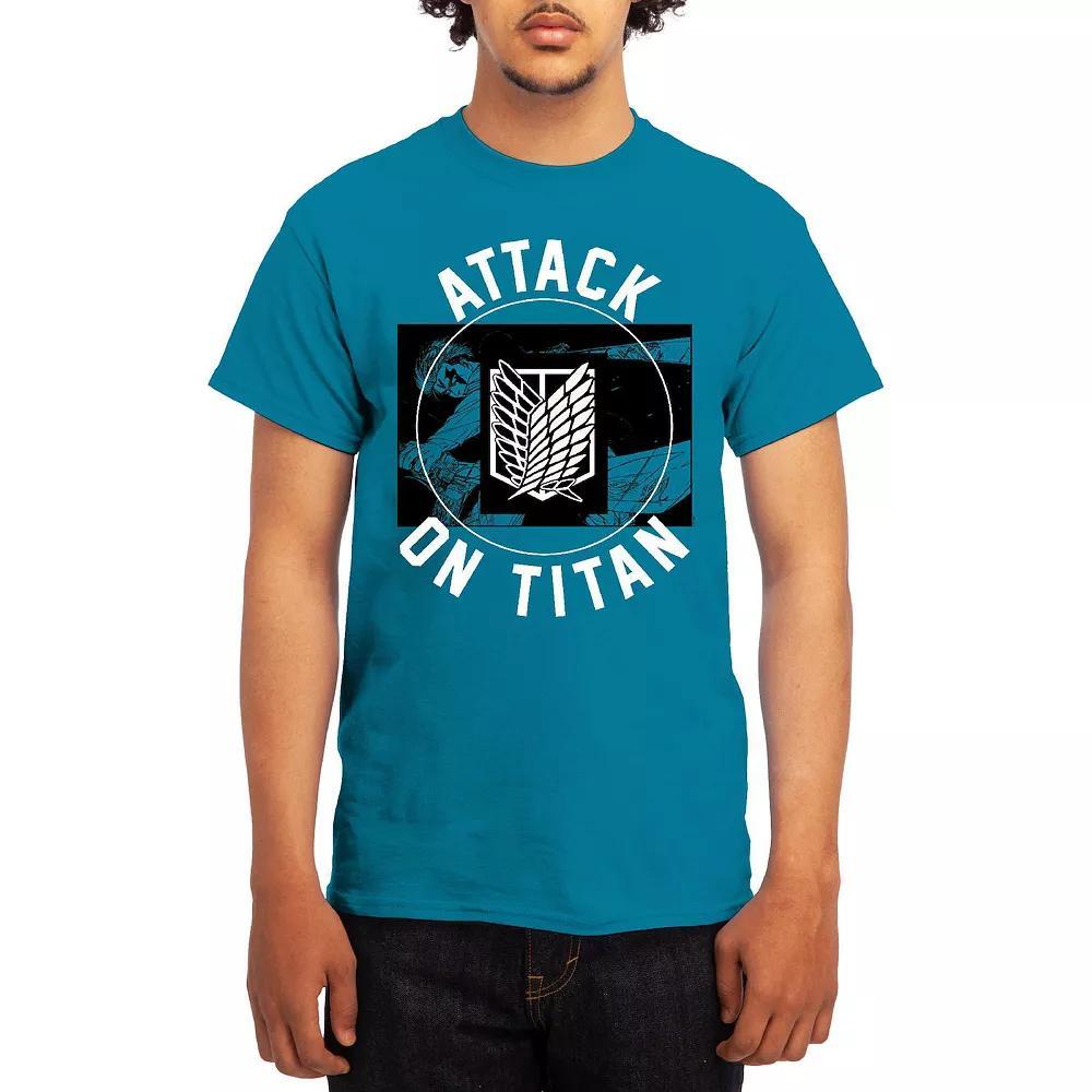 Men's Attack on Titan Circle Emblem Sword Tee, Size: Medium, Royal Blue Product Image