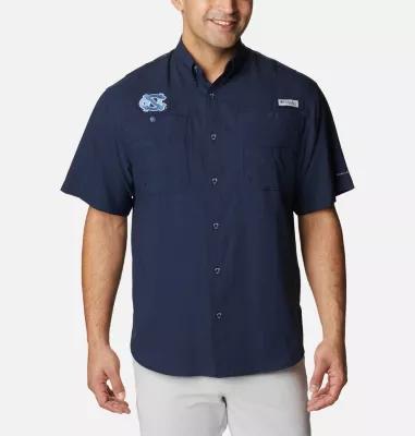 Columbia Men's Collegiate PFG Tamiami Short Sleeve Shirt - North Carolina- Product Image
