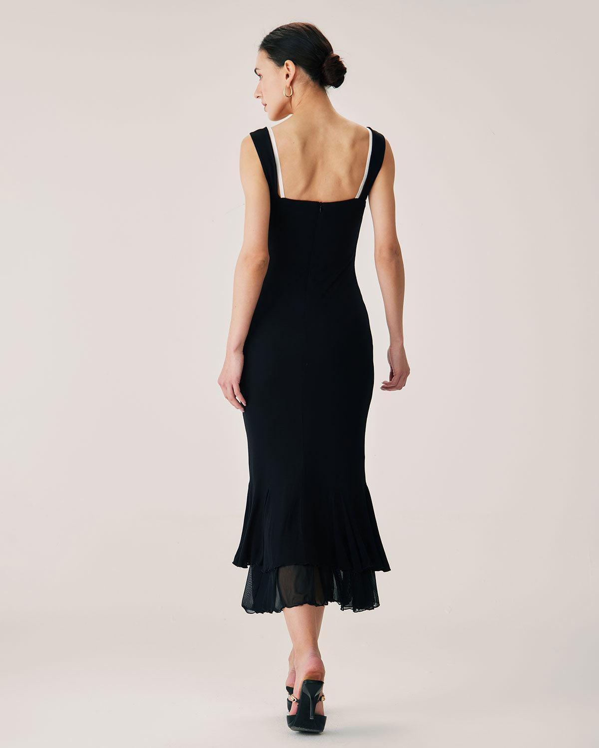 Black Bodycon Slip Maxi Dress Product Image