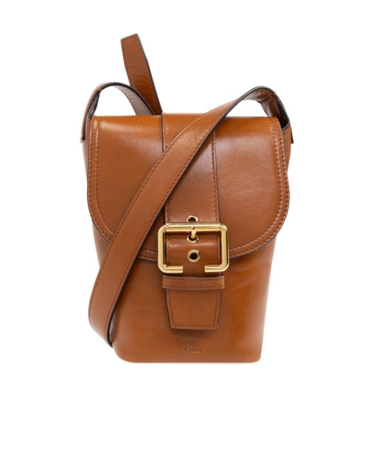 CHLOÉ Flip Shoulder Bag In Brown Product Image