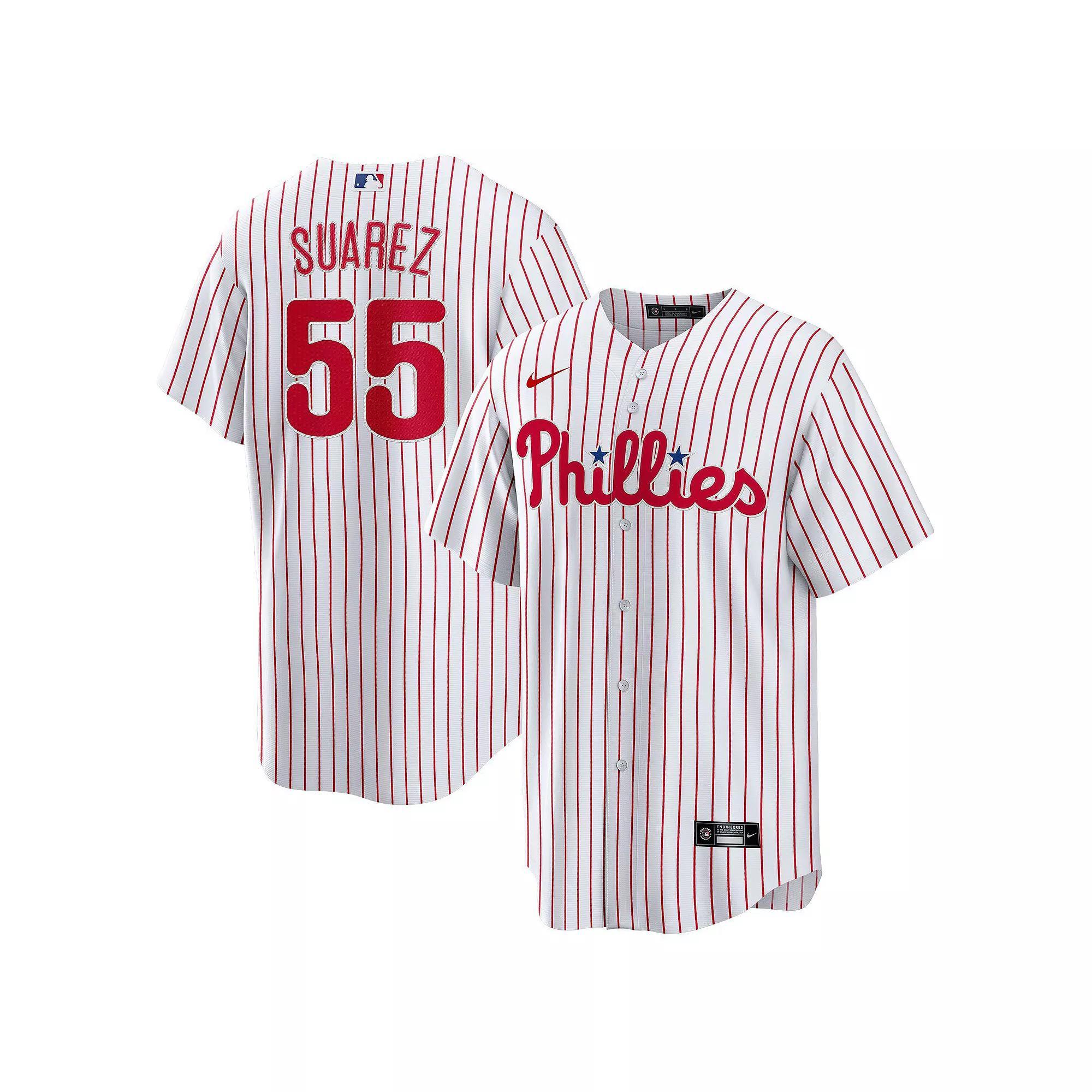 Men's Nike Ranger Su��rez White Philadelphia Phillies Home  Replica Player Jersey, Size: Large Product Image
