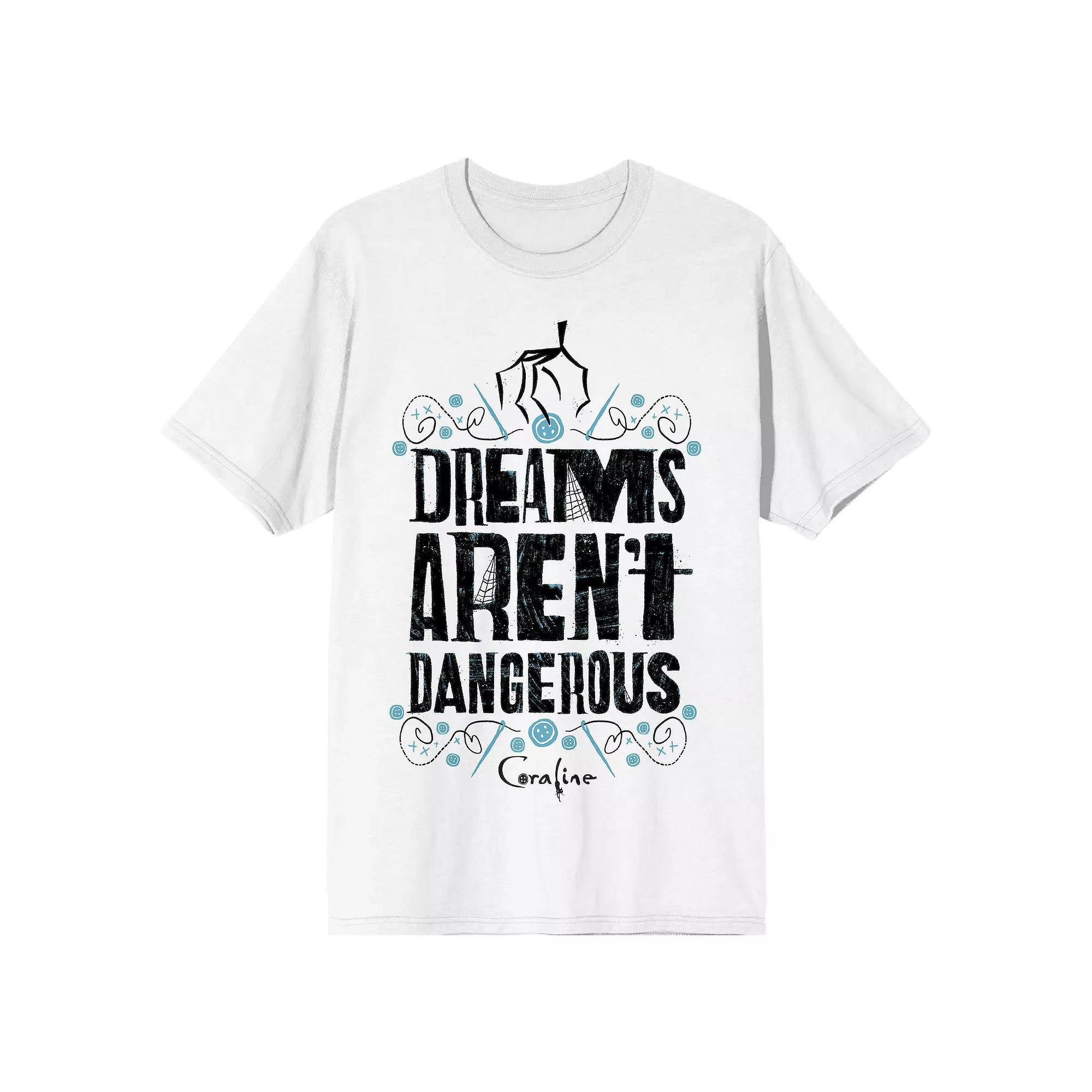 Men's Coraline Dreams Aren't Short Sleeve Graphic Tee, Size: Small, White Product Image