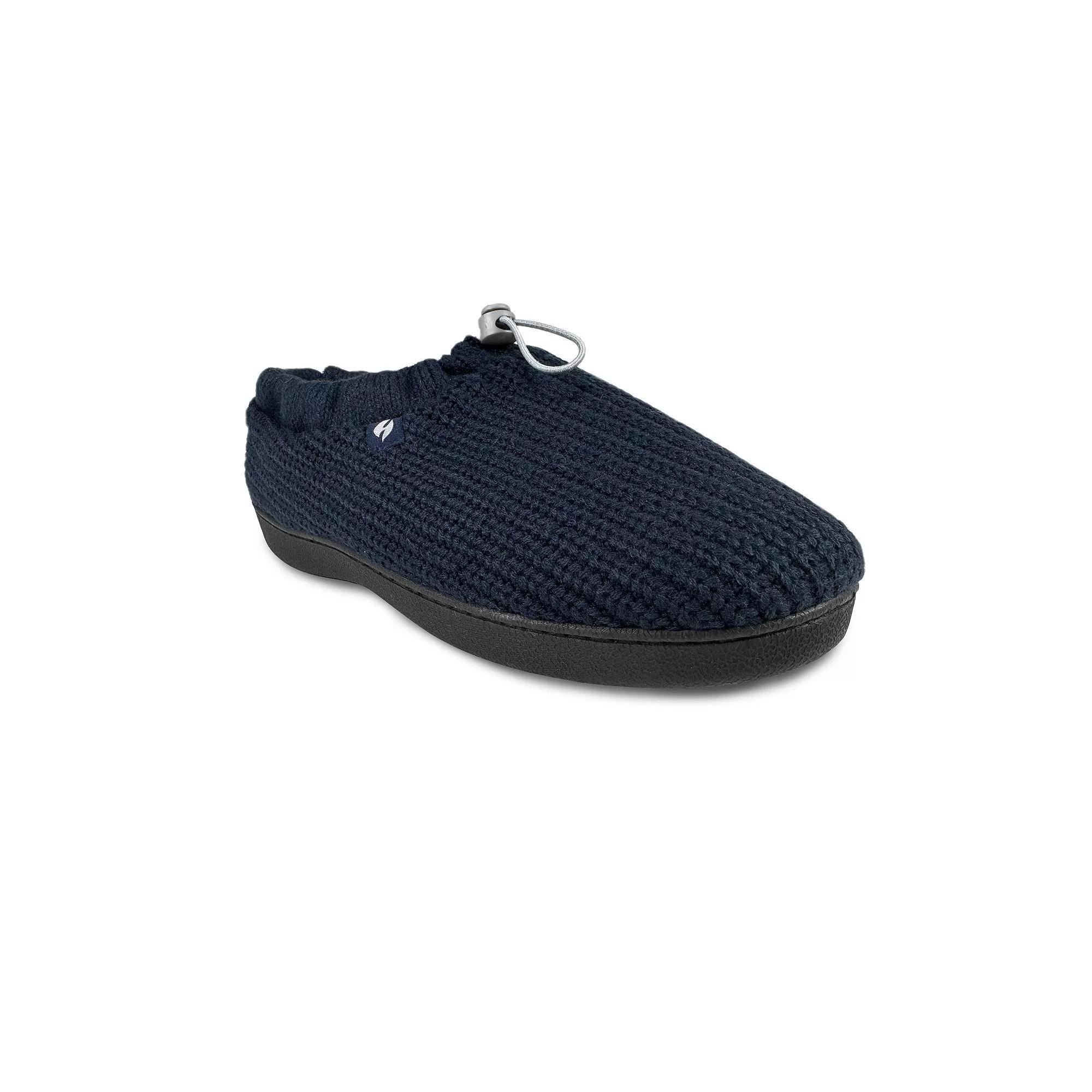 Heat Holders Men's Heatweaver Knit Adjustable Drawstring Slippers, Size: 9-10, Blue Product Image