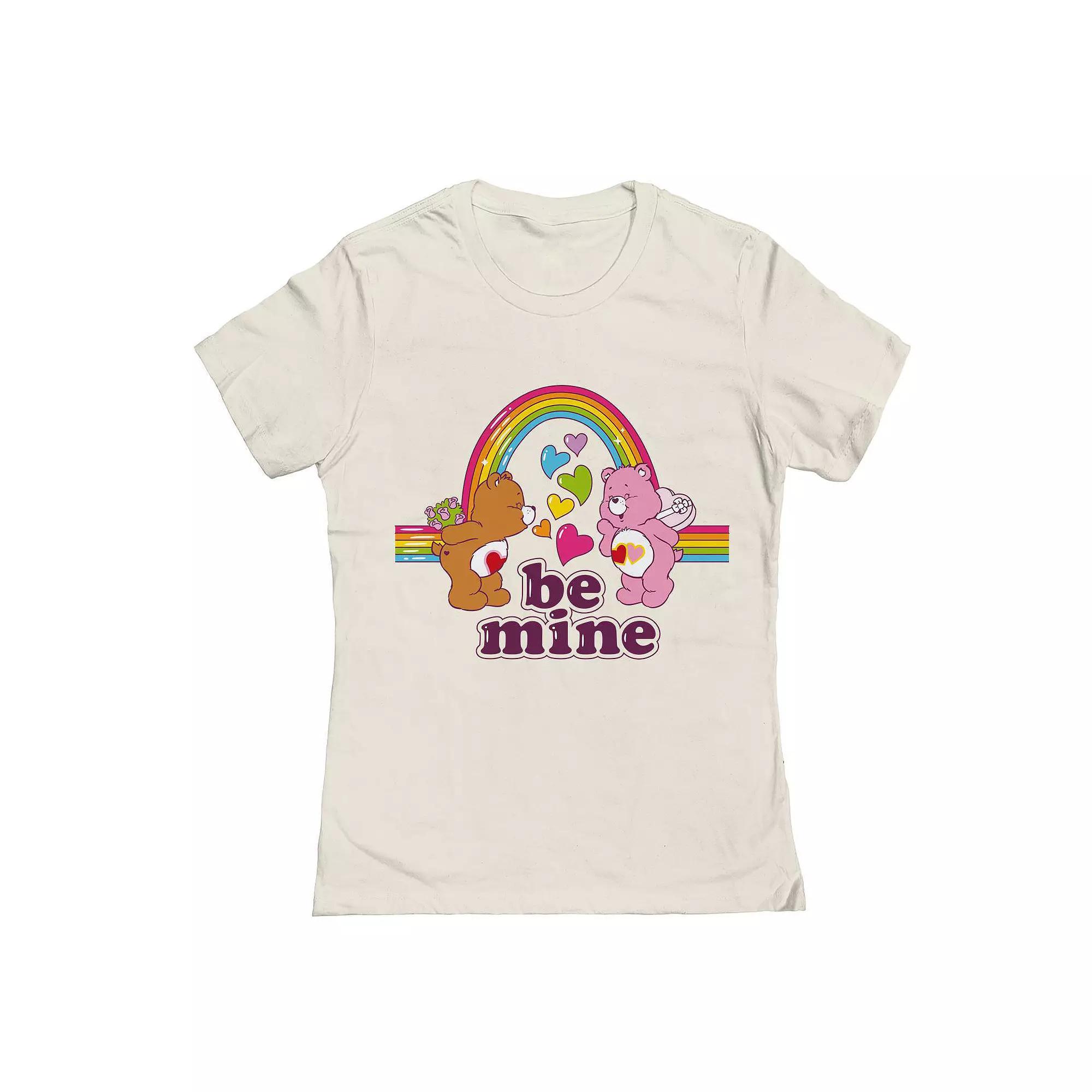 Junior's Care Bears Valentines Be Mine Graphic Tee, Women's, Size: Medium, Natural Product Image