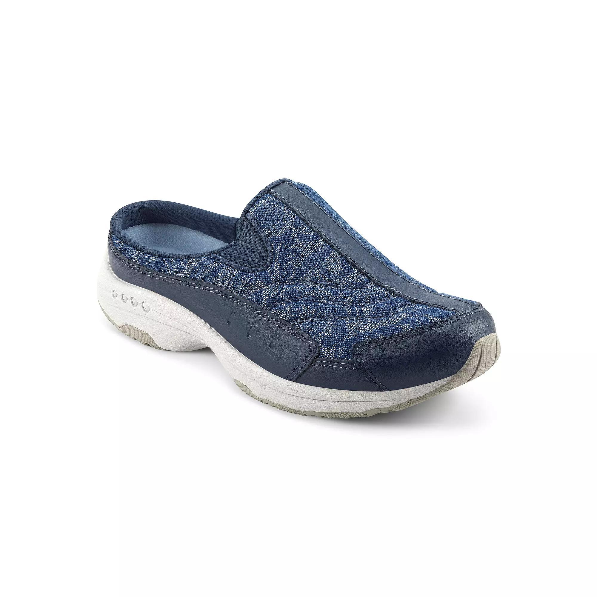 Easy Spirit Traveltime Womens Fashion Mules Blue Floral Product Image