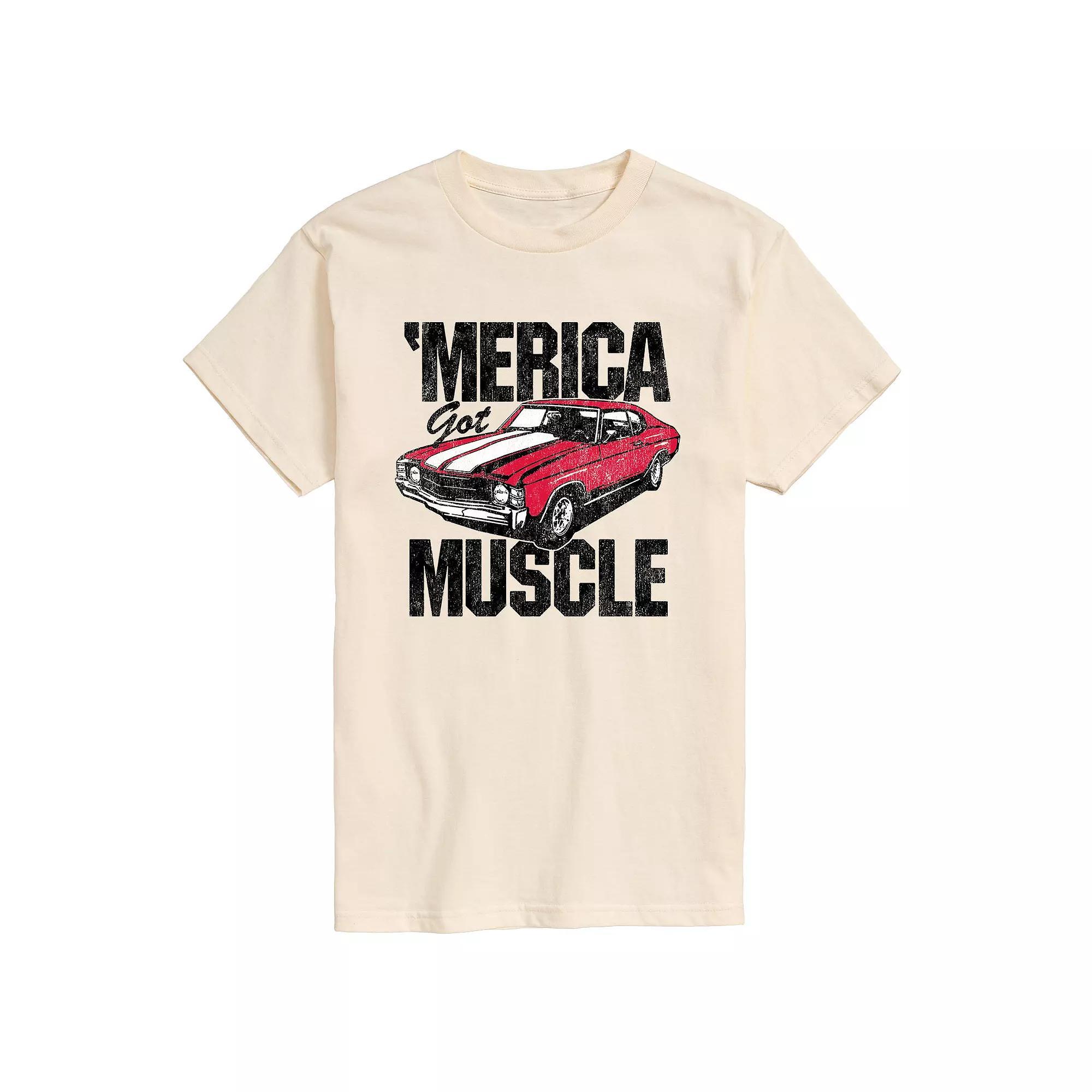 Mens Merica Got Muscle Car Graphic Tee Product Image