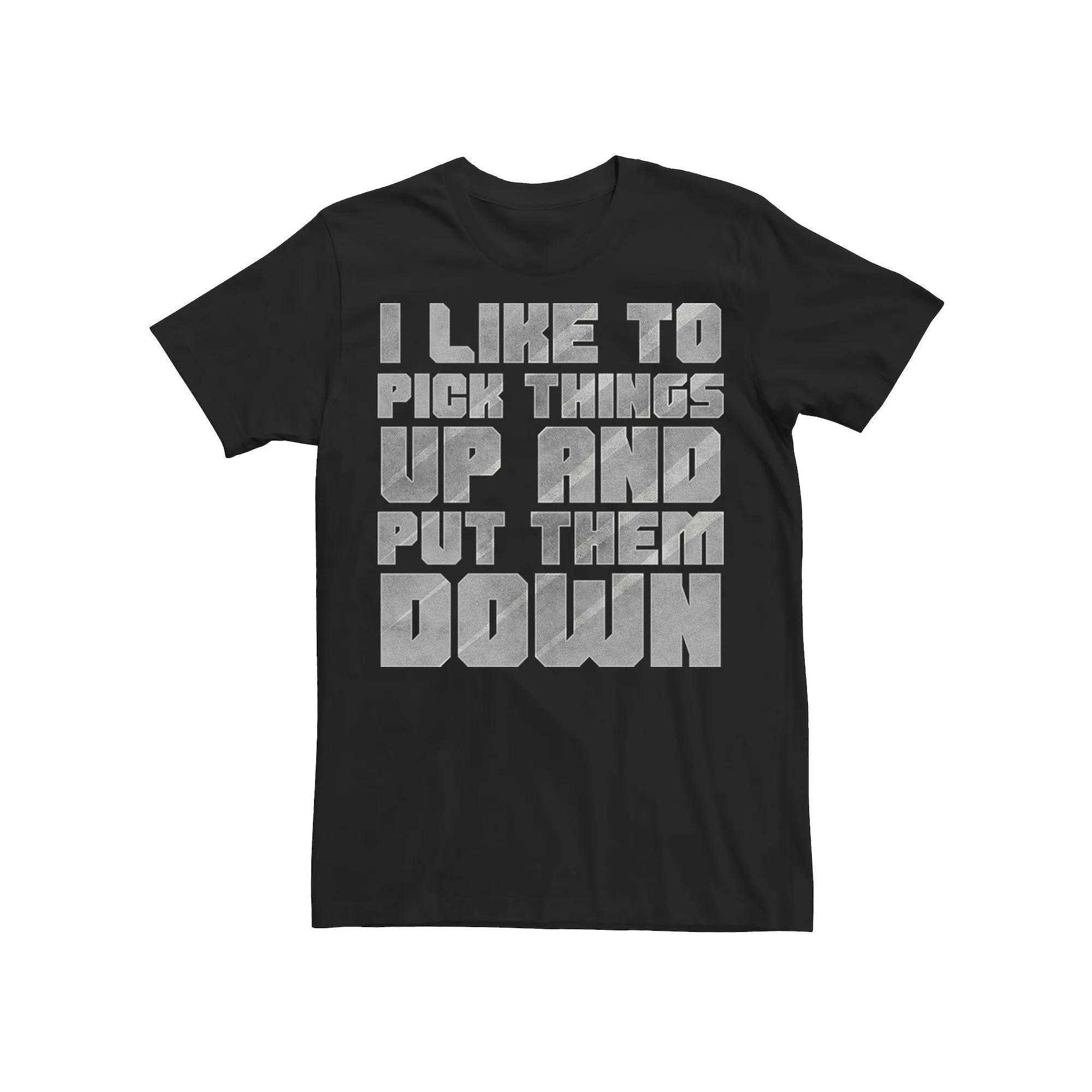 Men's Chin Up I Like to Pick Things Up Tee, Size: XL, Black Product Image